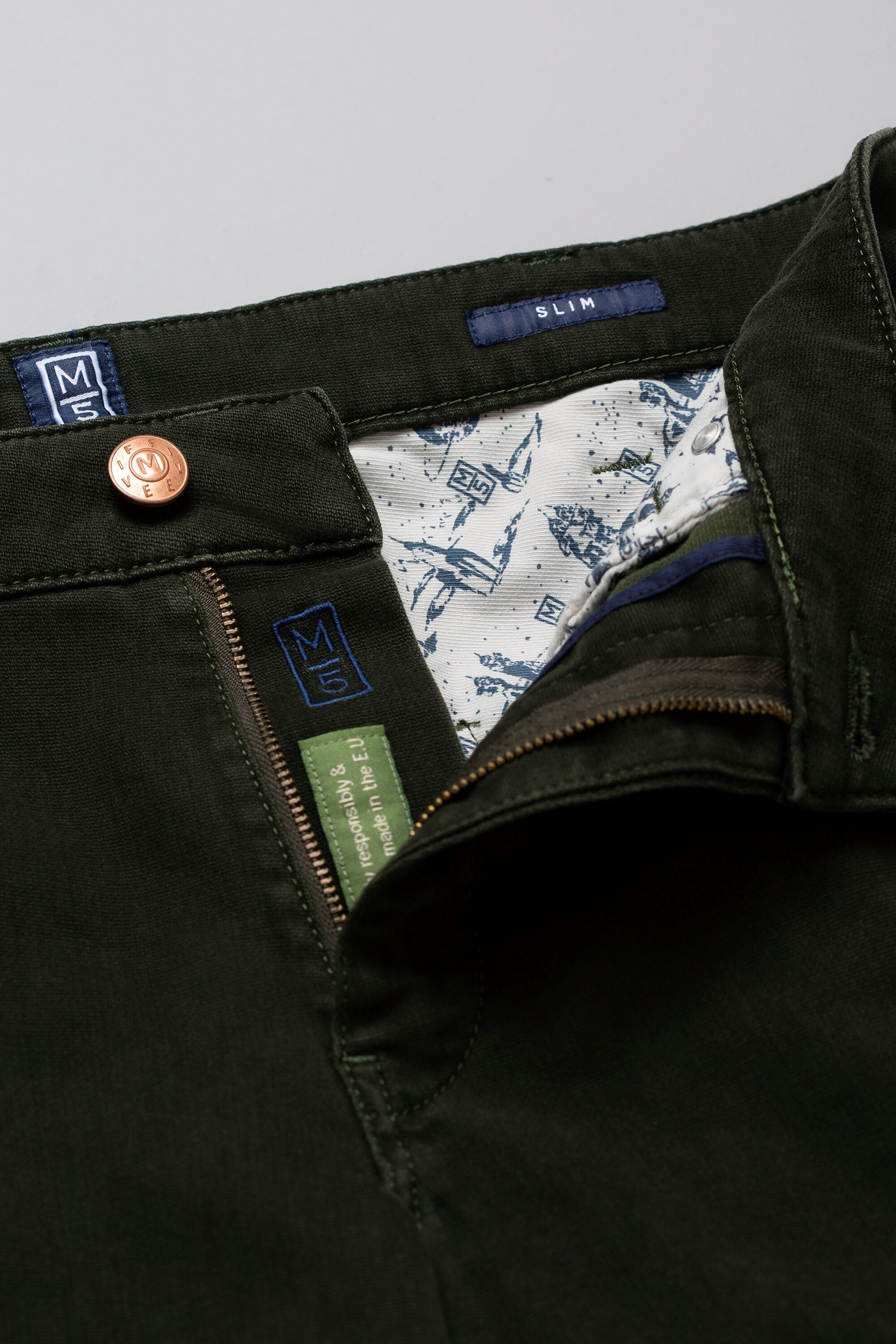 MEYER Chinos Five-Pocket-Hose M5 Slim im unifarbenen Design