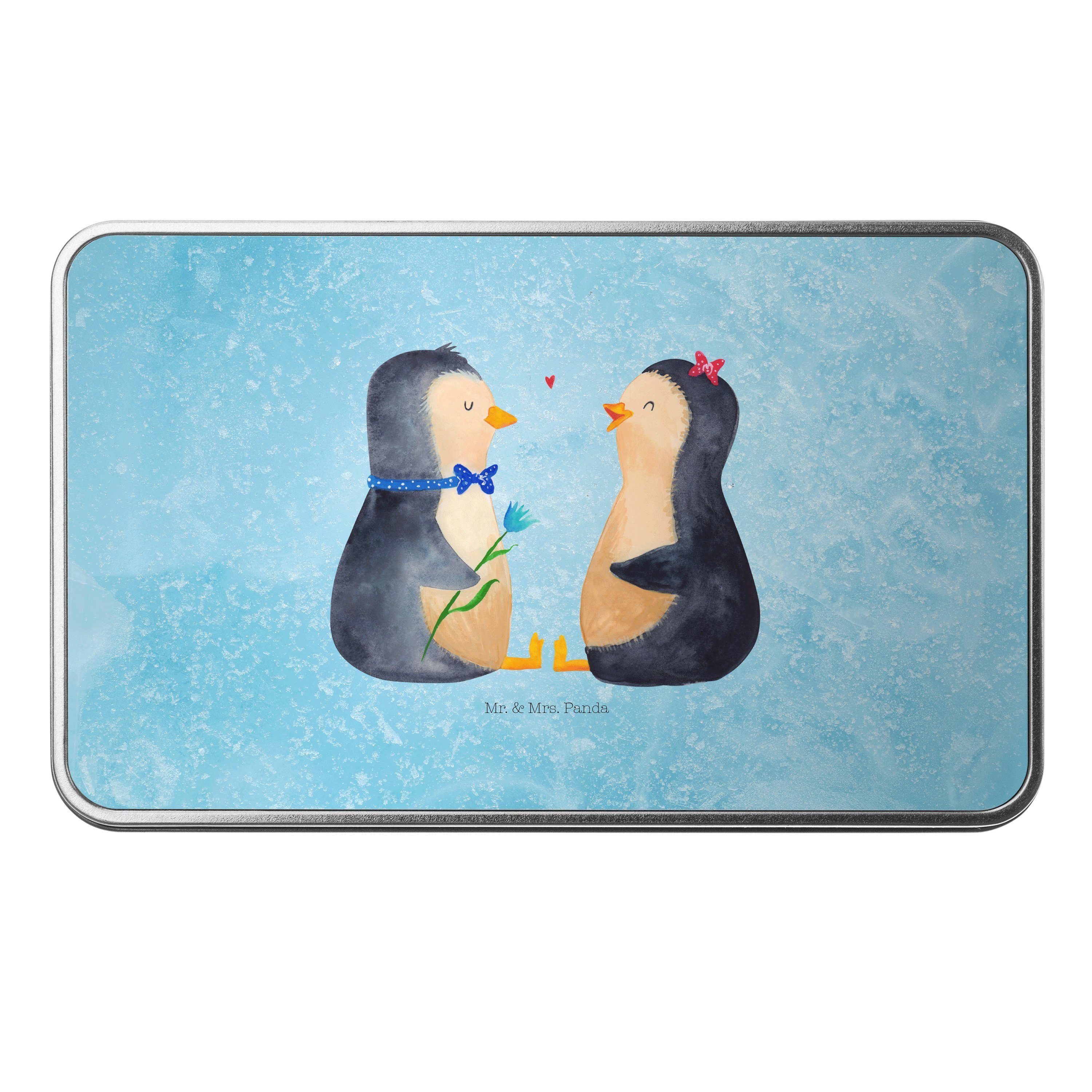 Mr. & Mrs. Panda Dose Pinguin Pärchen - Eisblau - Geschenk, Verlobung, Döschen, Traumpaar, (1 St)