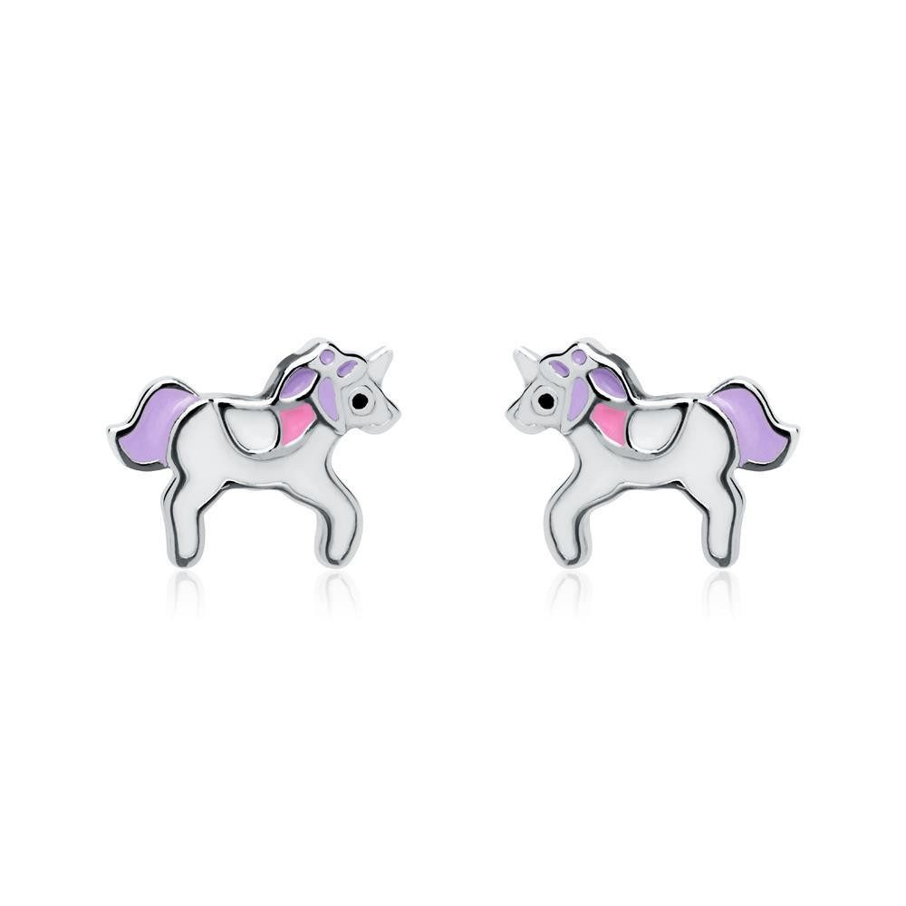 Paar Ohrstecker Einhorn Ohrstecker für Mädchen aus 925er Silber KE0150