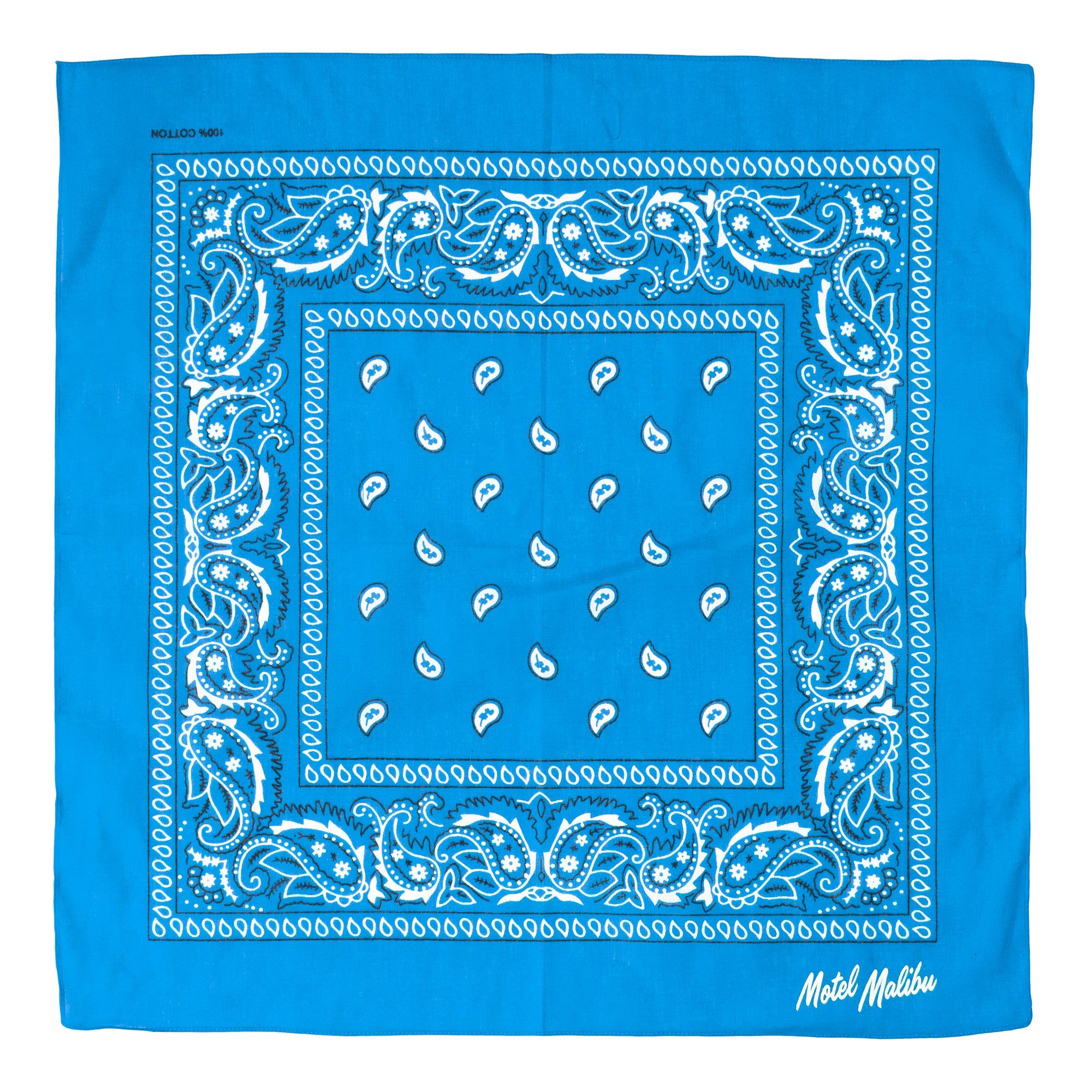 Malibu PAISLEY, 100% Baumwolle, Paisley-Design Einstecktuch Himmelblau (1-St), aus Motel