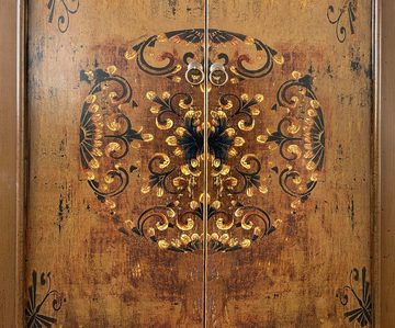 OPIUM OUTLET Drehtürenschrank Schrank Kommode Möbel chinesisch asiatisch Vintage Original Hochzeitsschrank aus China, Breite 105 cm, Höhe 175 cm, Tiefe 55 cm, komplett montiert, Lieferung in die Wohnung, orientalisch