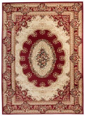 Orientteppich Oriente Teppich - Traditioneller Teppich Orient Rot Beige, Mazovia, 60 x 100 cm, Geeignet für Fußbodenheizung, Pflegeleicht, Wohnzimmerteppich