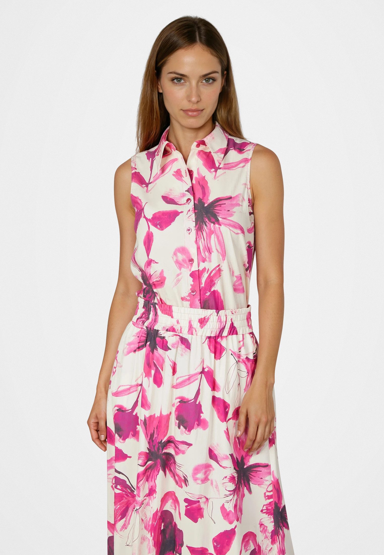 MARC AUREL Hemdbluse mit Blumenprint