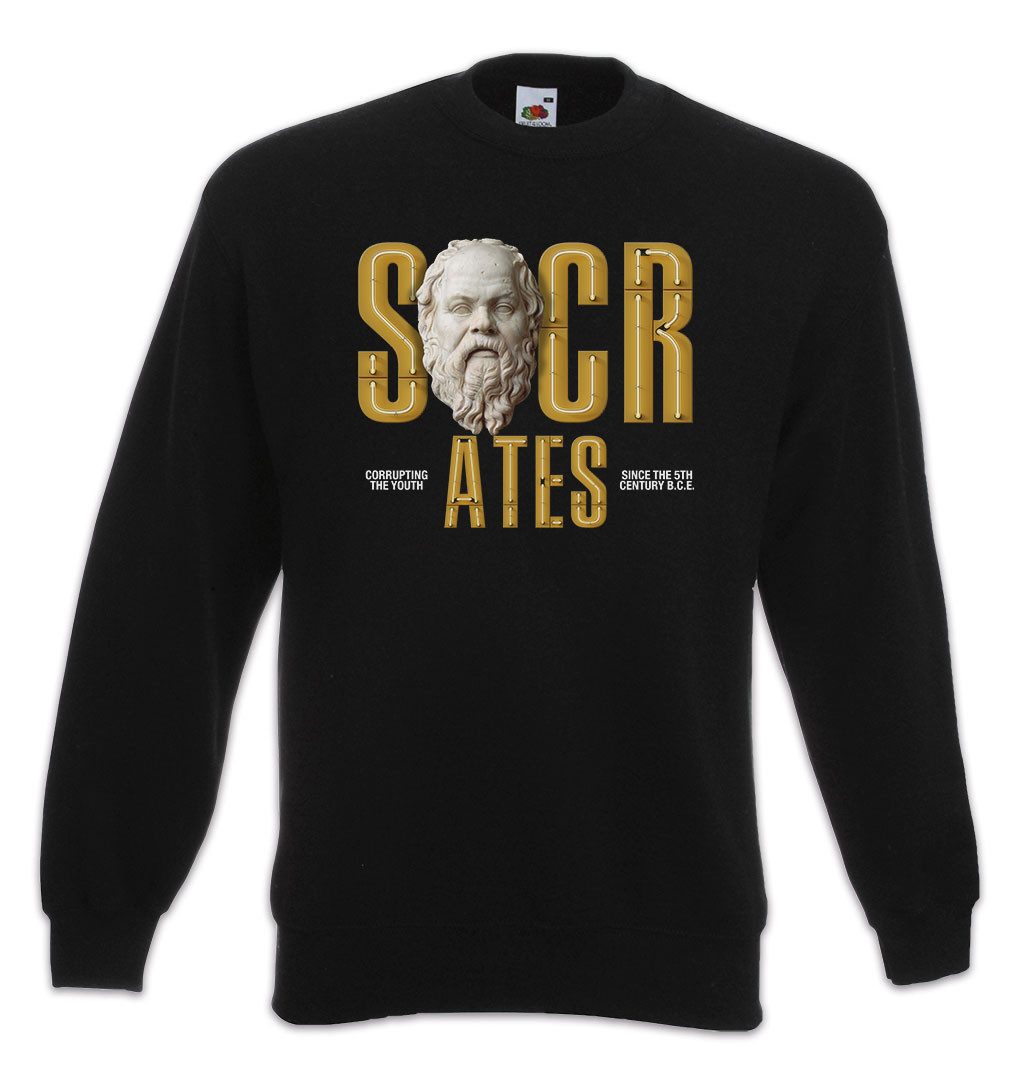 Urban Backwoods Sweatshirt Socrates Corrupting The Youth C Sweatshirt Sokrates Philosoh Platon (1-tlg) Athen Sophismus Apologie Griechenland