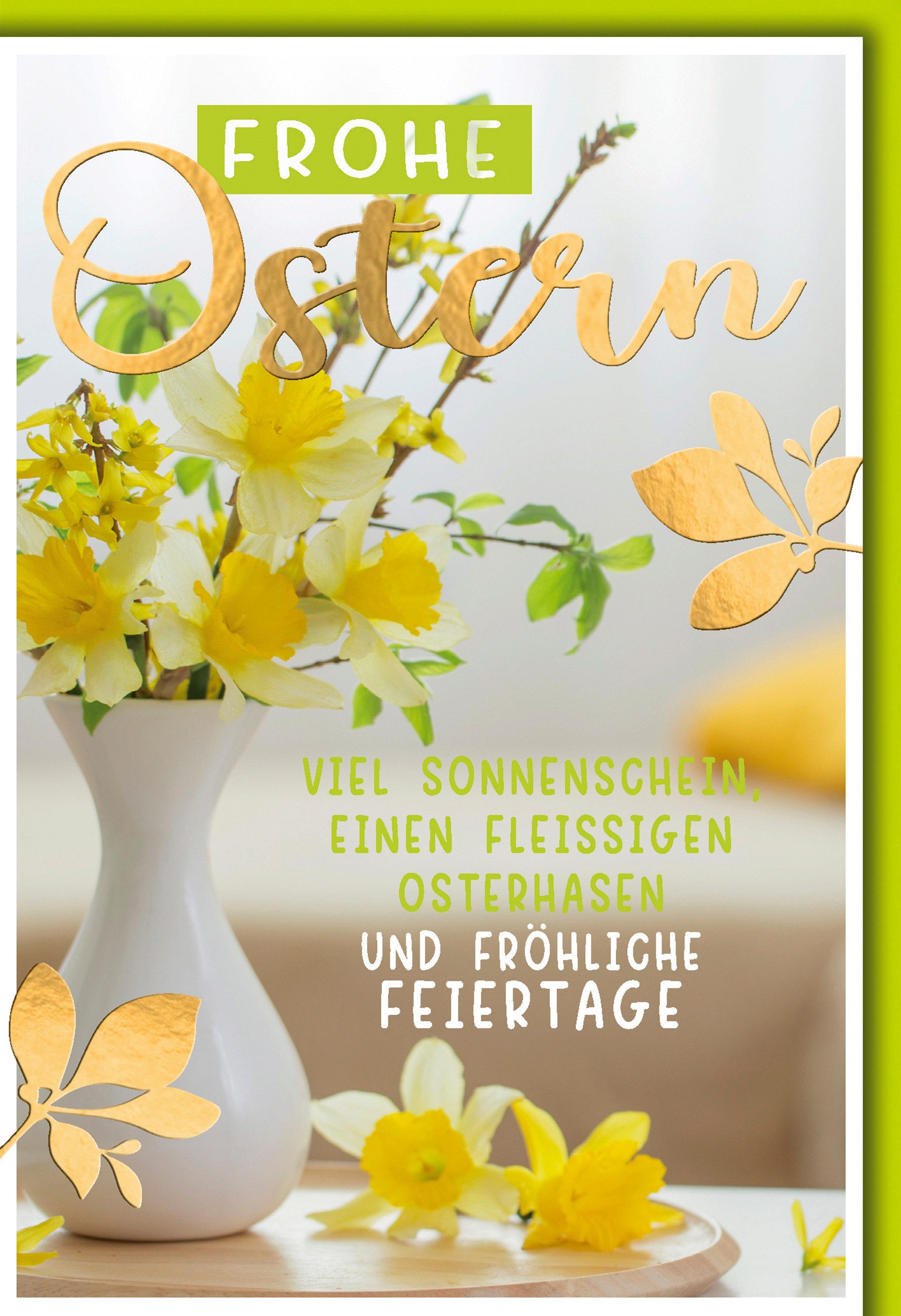 Verlag Dominique Поздравительные открытки Ostern - Karte mit Umschlag - Blumenstrauß in Gelb