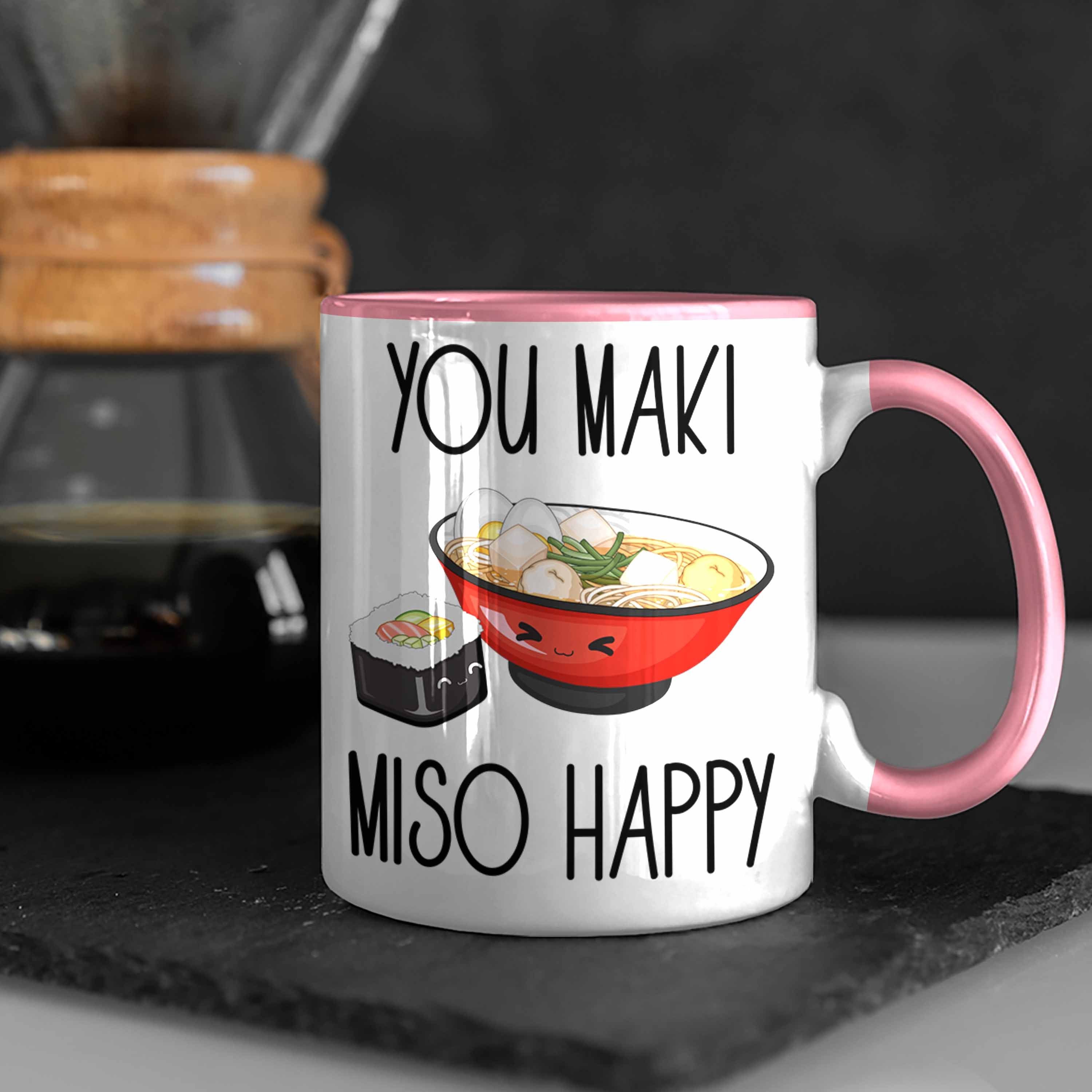 You Miso Liebhaber Rosa Geschenk Tasse Sushiliebhab Maki Japan Happy Sushi Tasse Trendation