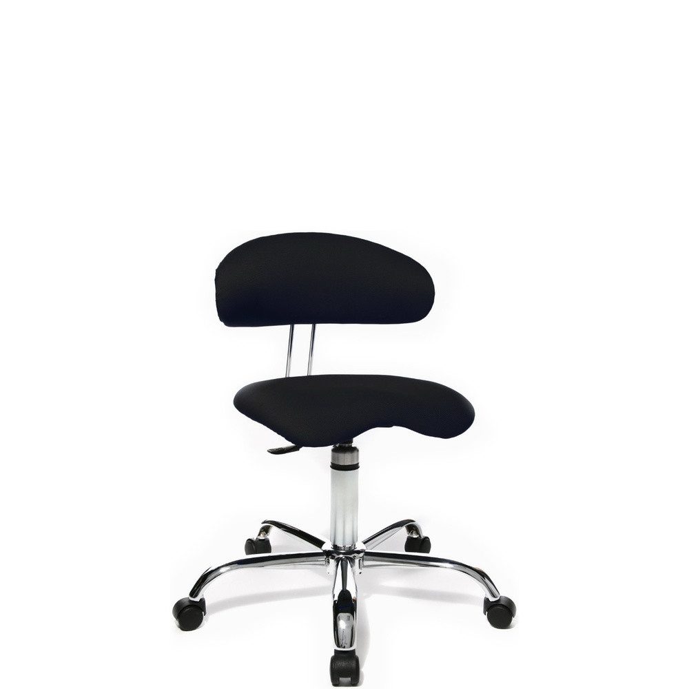 TOPSTAR Arbeitshocker Drehhocker SITNESS 40 Stoff ohne Armlehnen, Rollhocker mit Lehne und beweglicher Sitzfläche