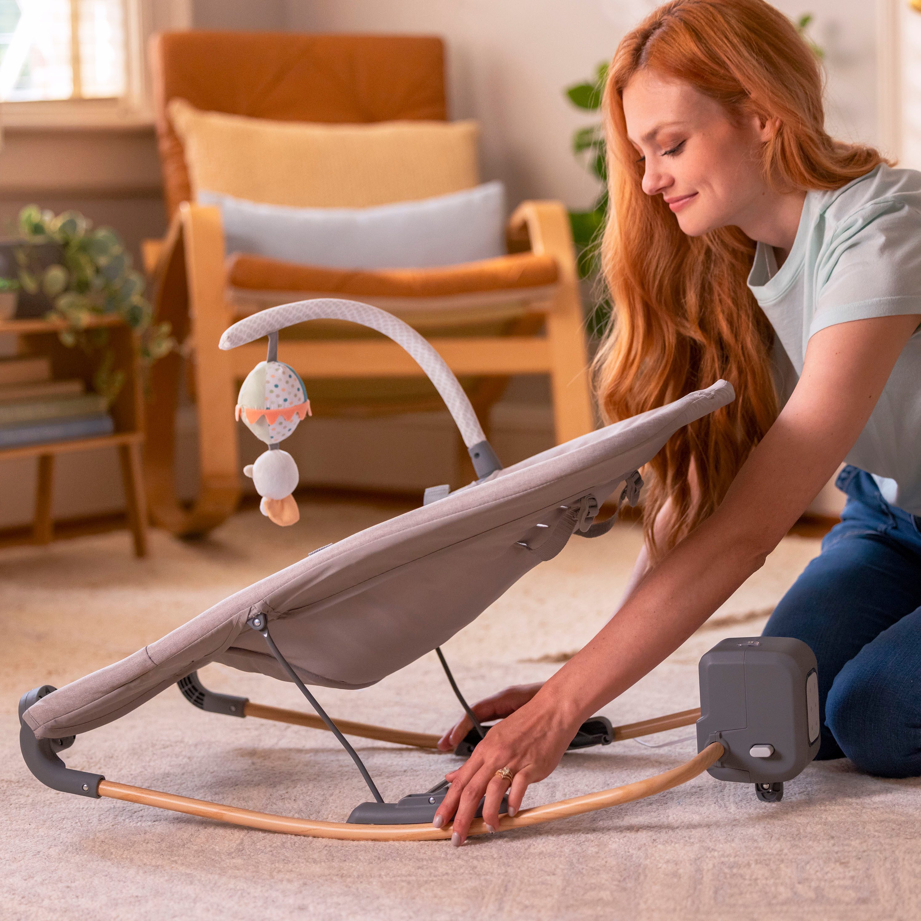 ingenuity baby rocker Keep InMotion Automatic Rocking Seat - Soulful Skies, with sound effect