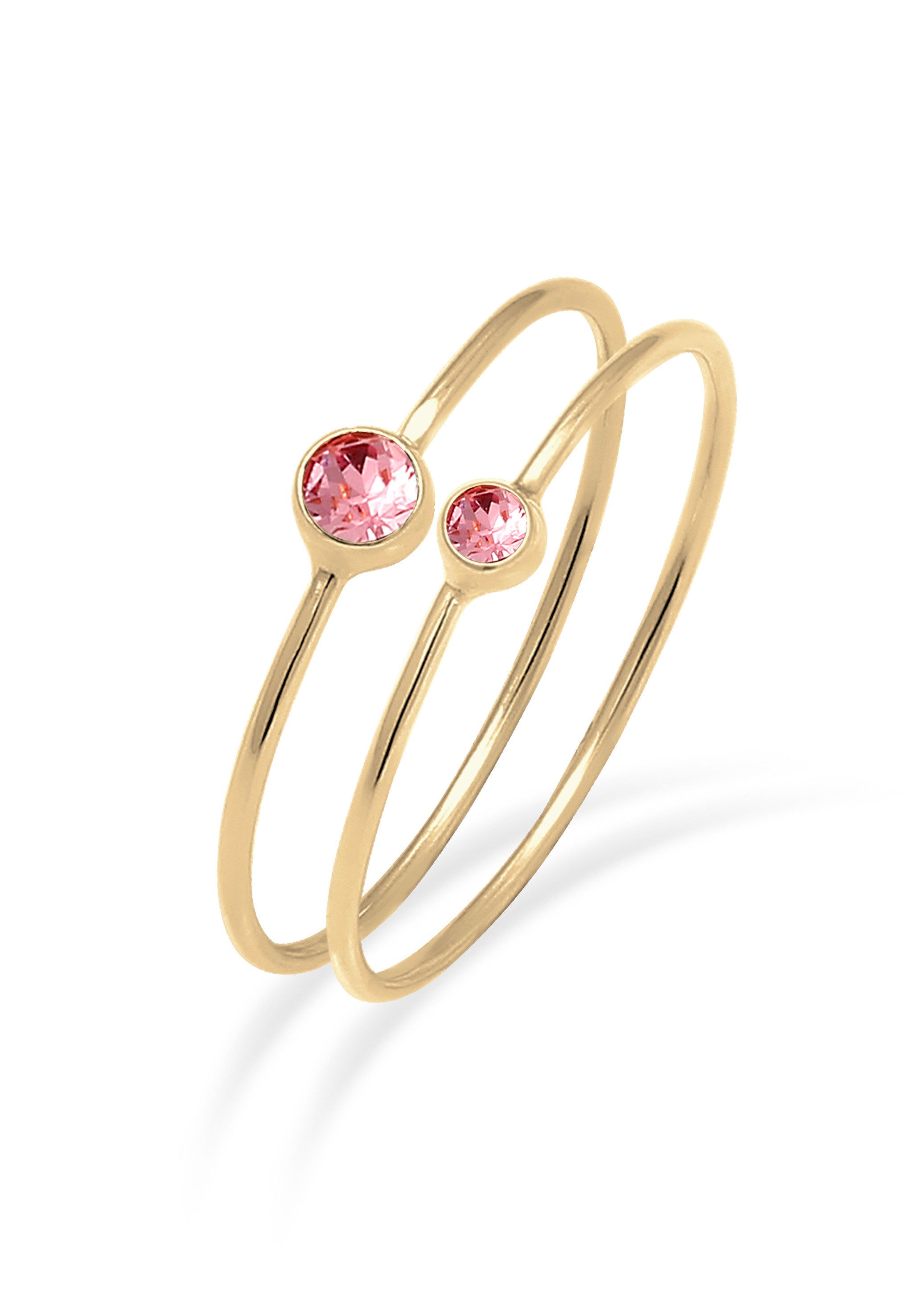 Elli Ring-Set Set 925 Silber, mit Kristallen von Swarovski®, Ring Set