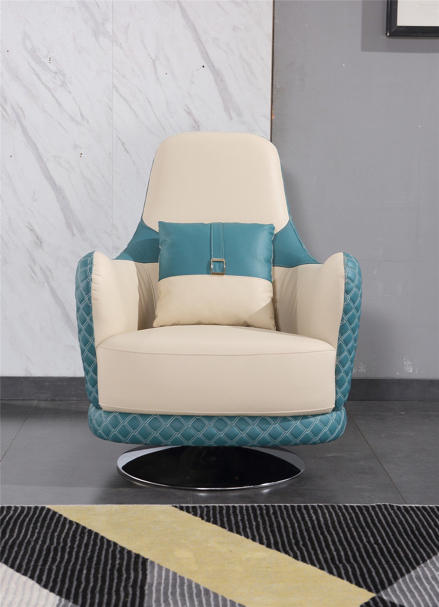 3+1+1 Sitzer JVmoebel Blau Neu, Europe Sofa in Moderne Edelstahlfüße Luxus Made Sofagarnitur