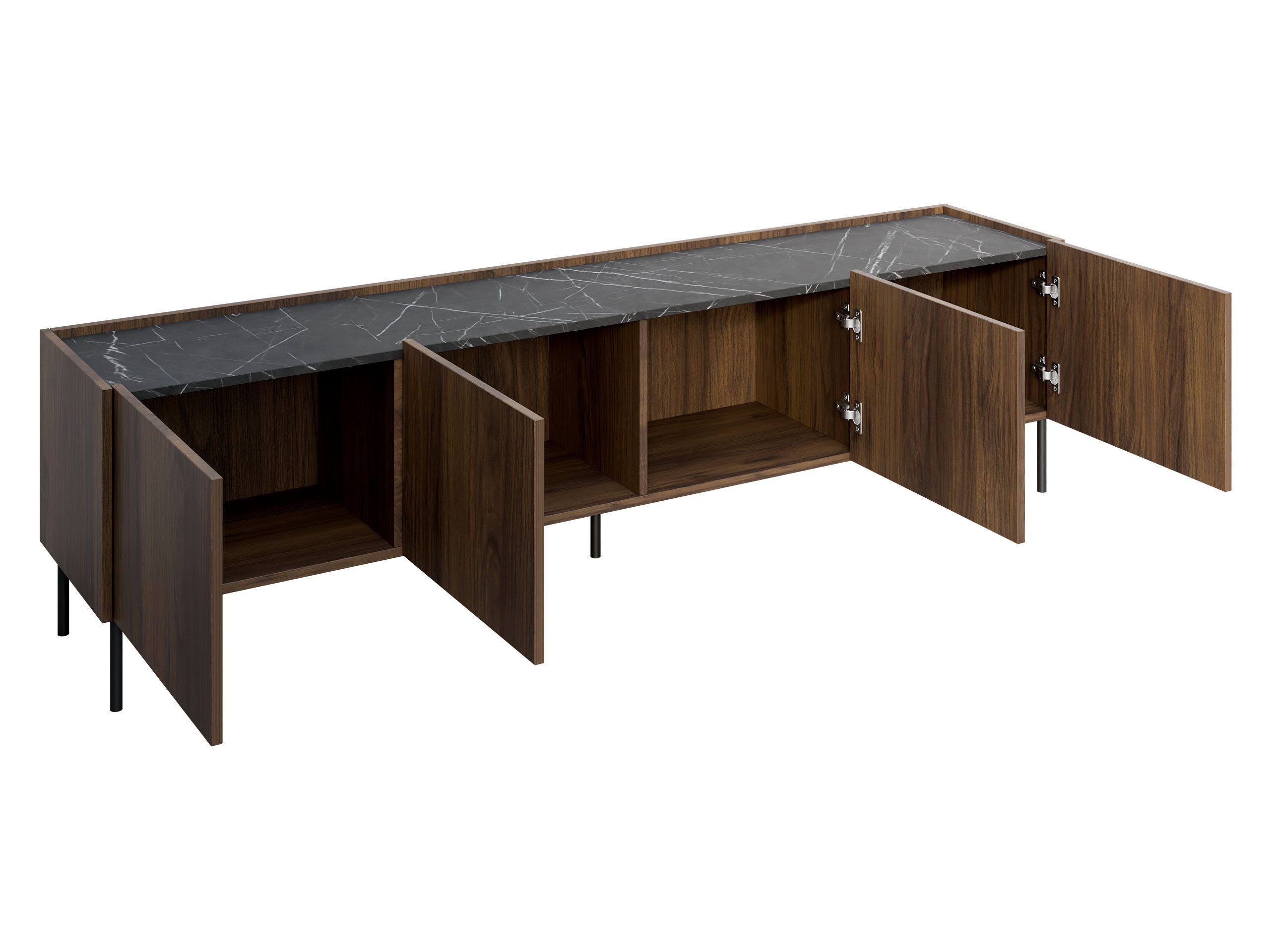 MIRJAN24 TV-Schrank Tewos 200 2D (mit vier Drehtüren) 200x37x50 cm