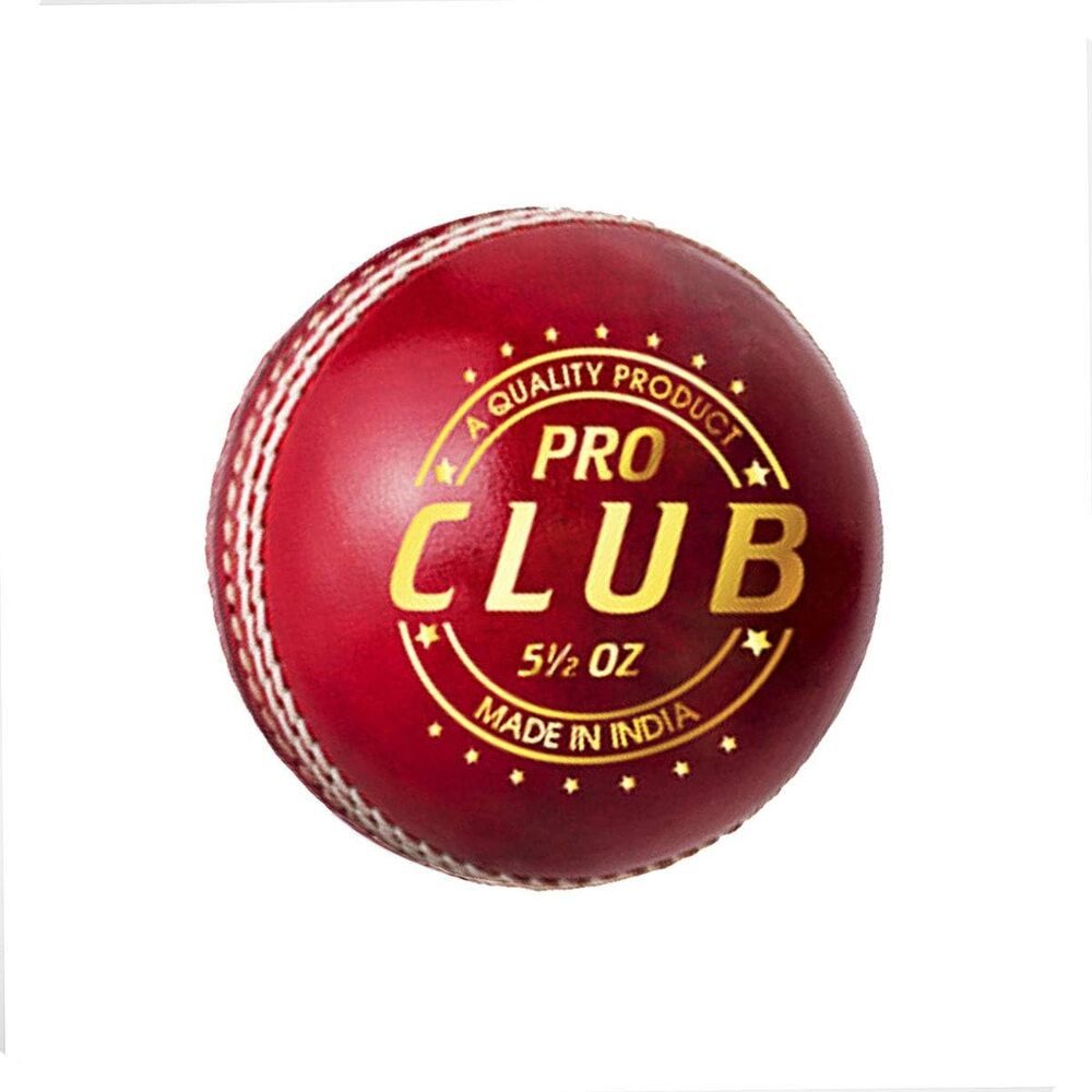 DSC Tennisball 1501235 Pro Club Cricket Lederball (Das Paket enthält 1 Cricket-Ball., Top Qualität Kork, Turnierspiel), Wasserfester Lederball, Geeignet für Trainingsspiel