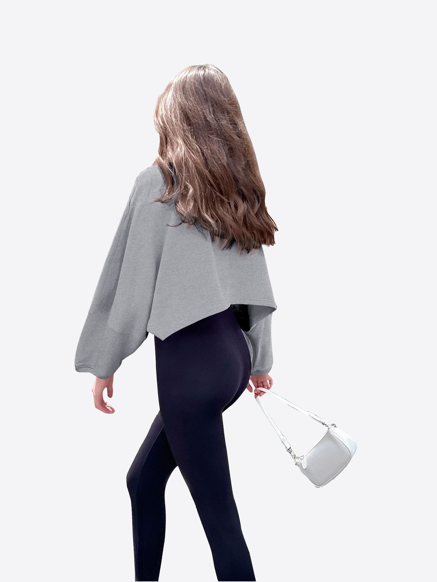 Imily Bela T-Shirt Damen Langärmliges Oversize Rundhals Kurzes Hemd (Packun günstig online kaufen