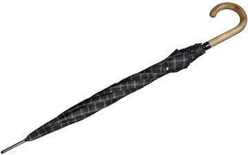 Knirps® Langregenschirm Herrenschirm mit Automatik, groß und stabil, mit robustem Stahlgestell - check grey