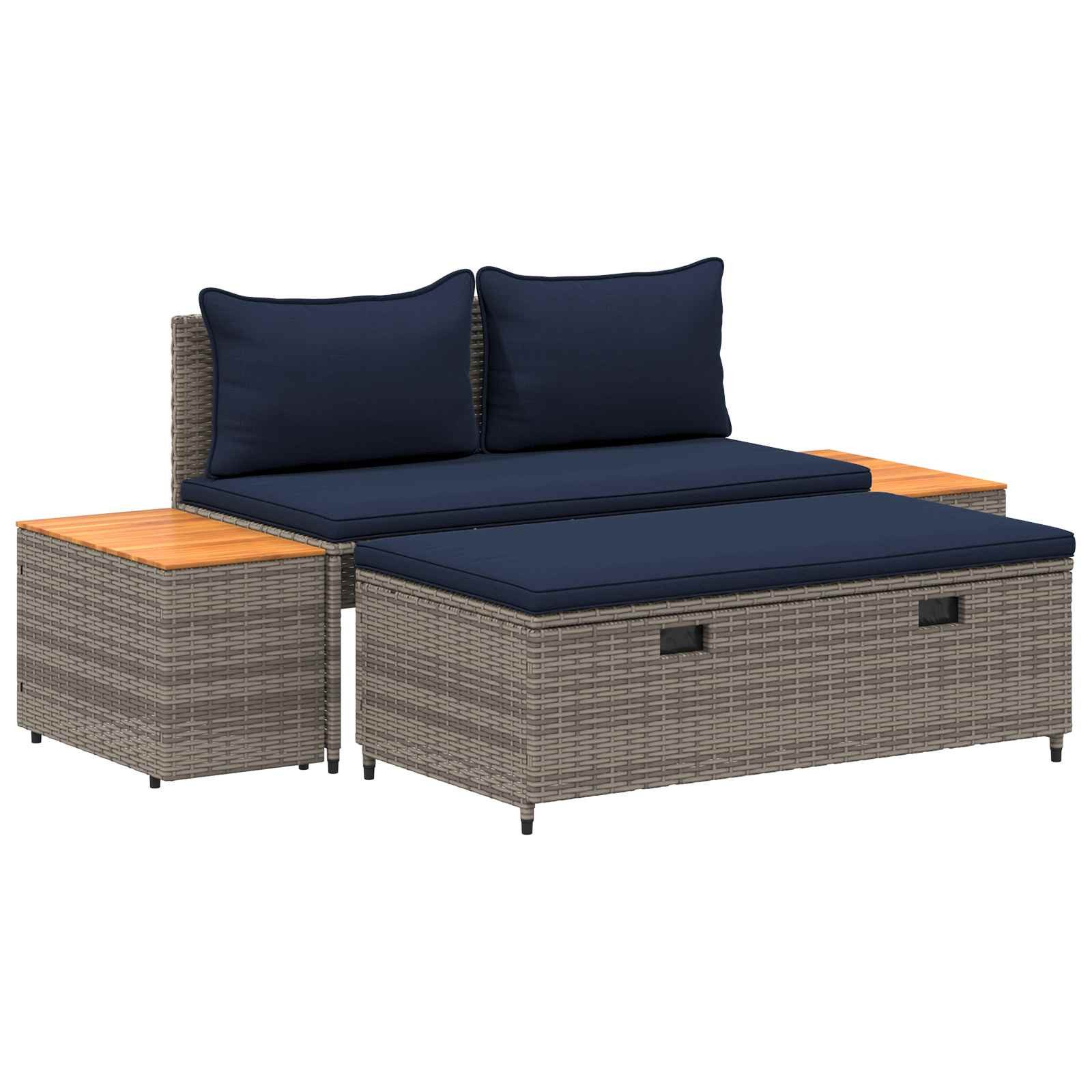 vidaXL Gartenbank Outdoor-Sofagarnitur 4-Sitzanzahl 4 pcs 55 x 30 x 39 cm (4-St)
