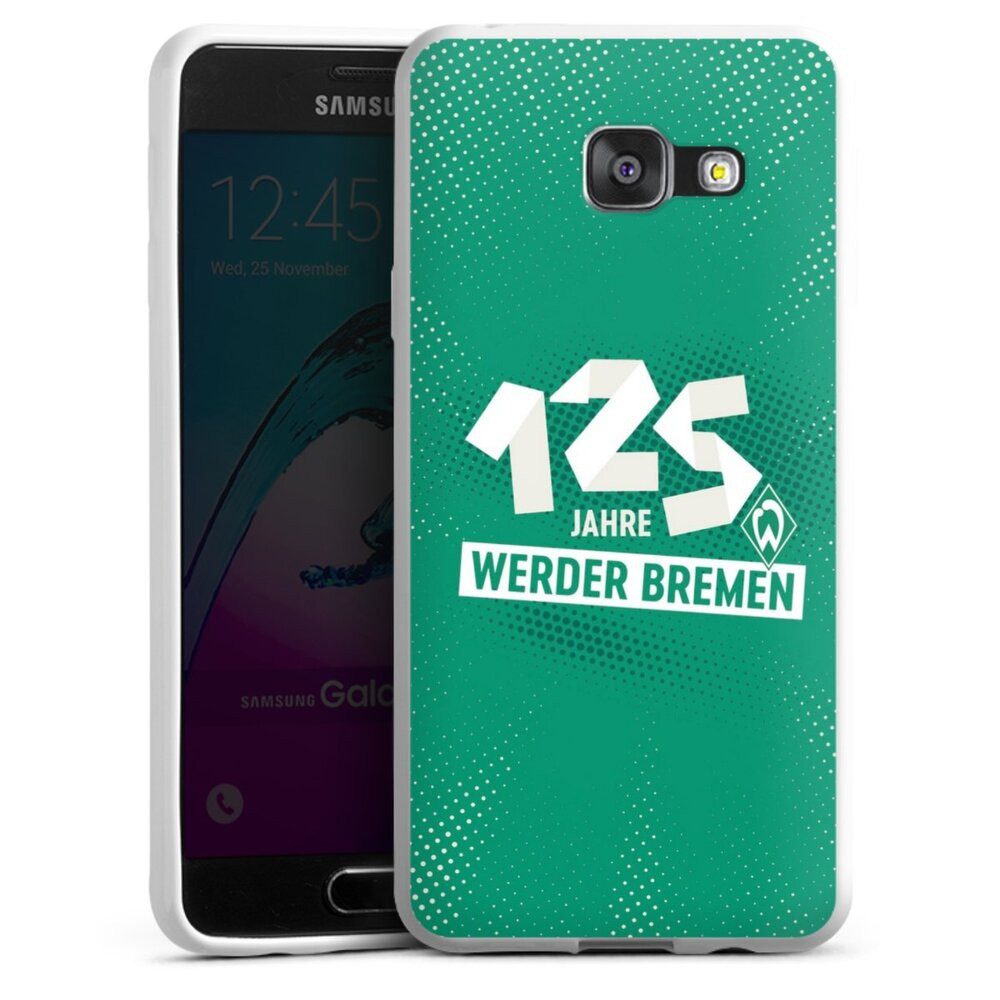 DeinDesign Handyhülle 125 Jahre Werder Bremen Offizielles Lizenzprodukt, Samsung Galaxy A3 (2016) Silikon Hülle Bumper Case Handy Schutzhülle