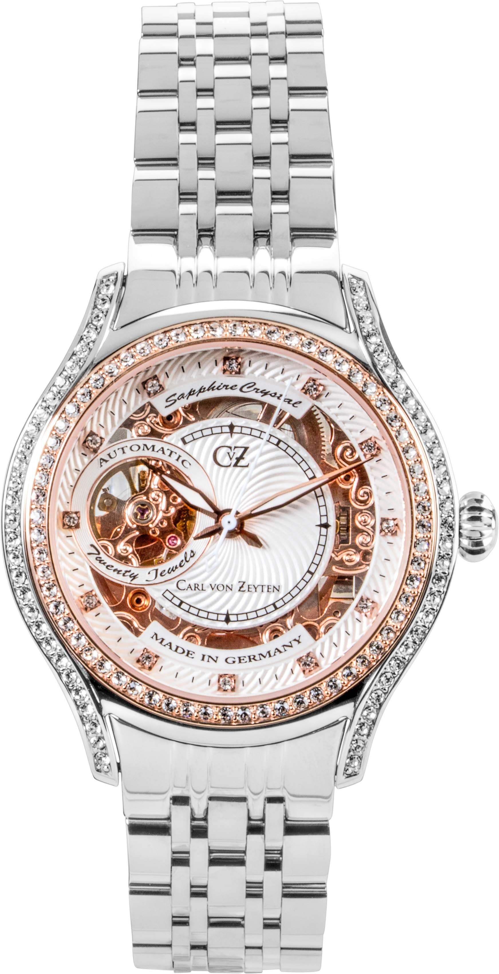 Carl von Zeyten Automatikuhr Seewald CVZ0069RWMS, Armbanduhr, Damenuhr, Sap günstig online kaufen