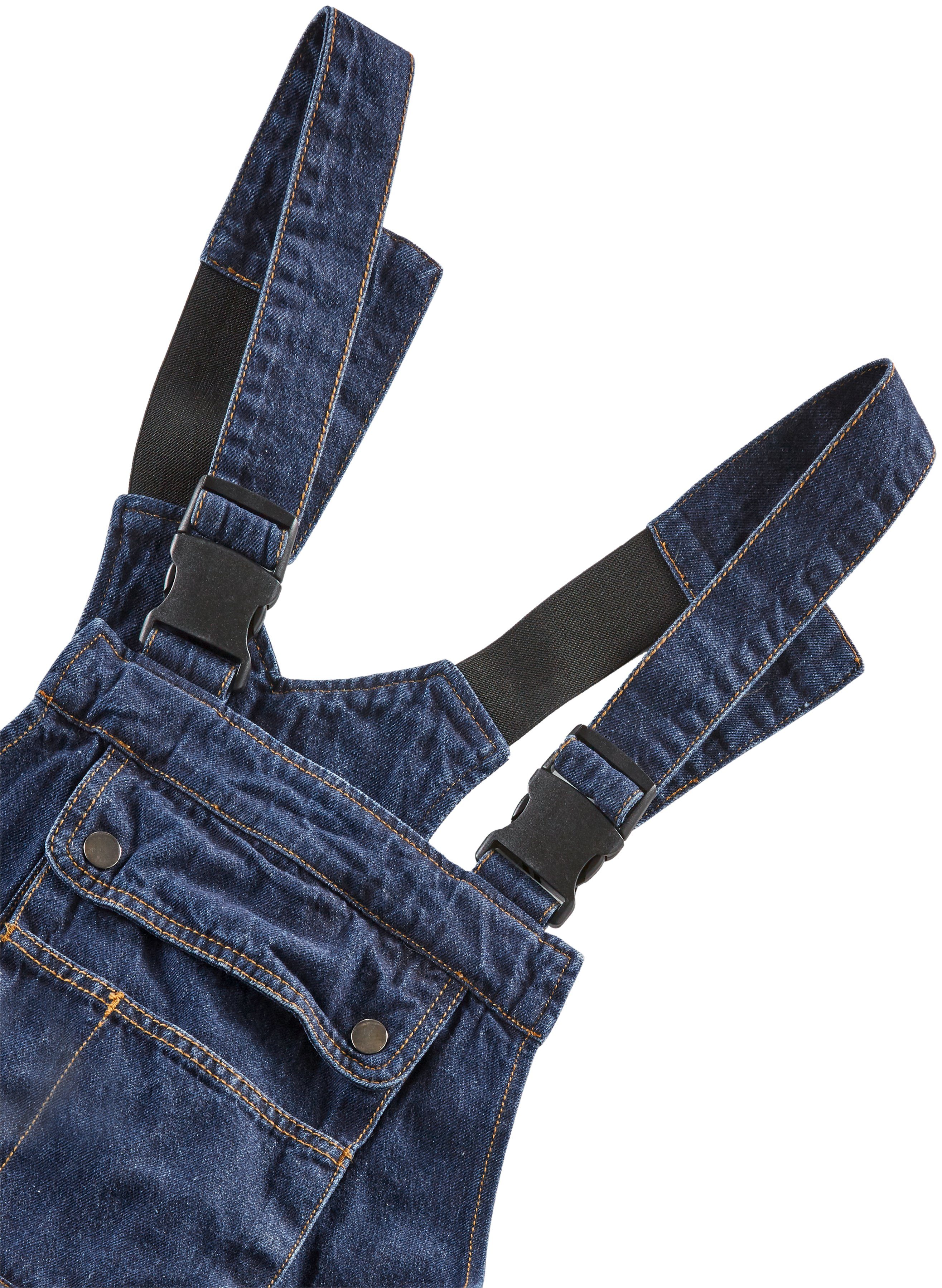 Baumwolle, mit dehnbarem comfort Jeans 100% langlebig fit) robuster und Latzhose Worker Country 11 strapazierfähig Jeansstoff, (aus Taschen, Northern Bund,