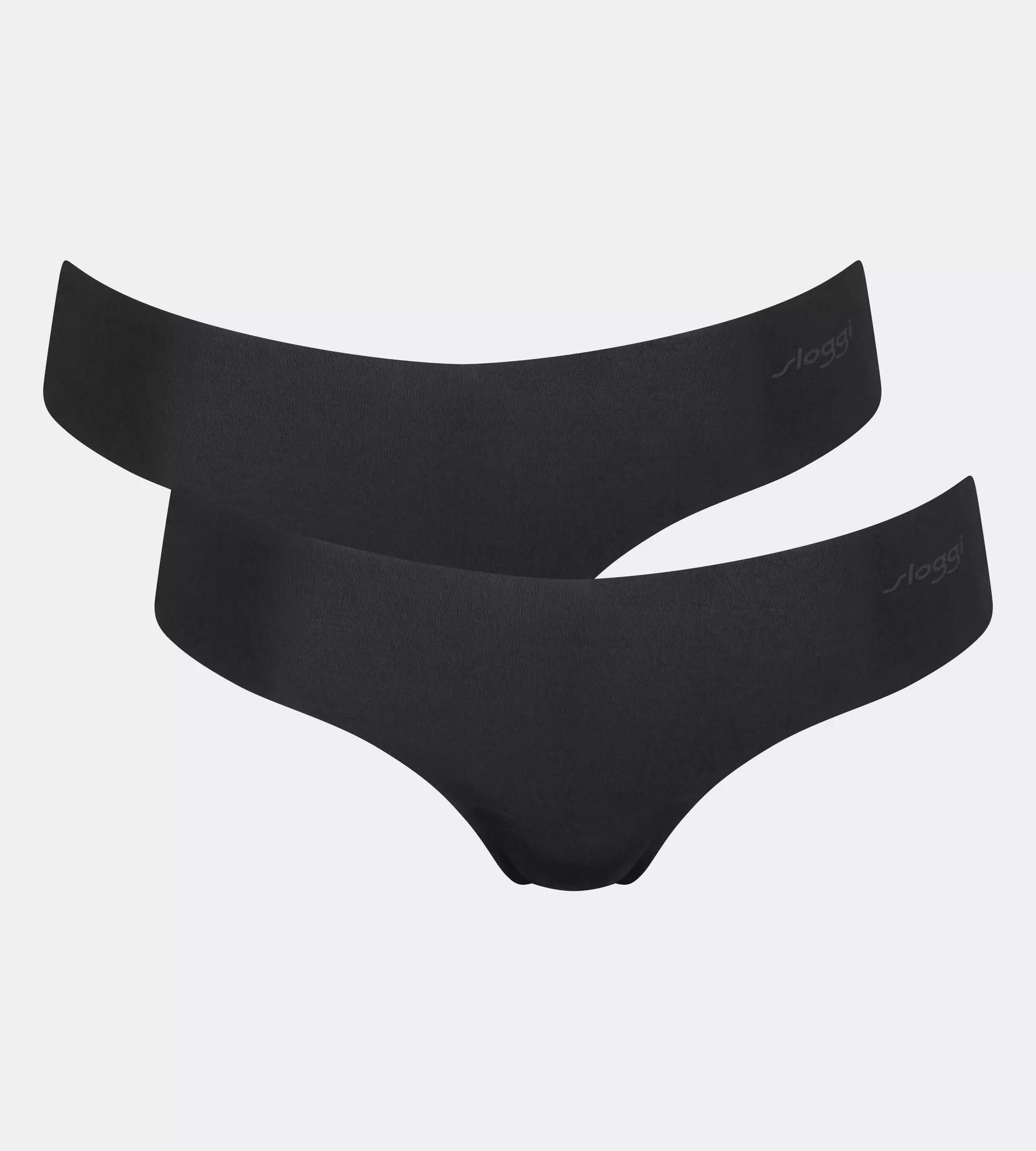 sloggi String ZERO Microfibre 2.0 (2er Pack) nahtlos, gewellte Abschlüsse, ultraleicht, Hipster-Stil