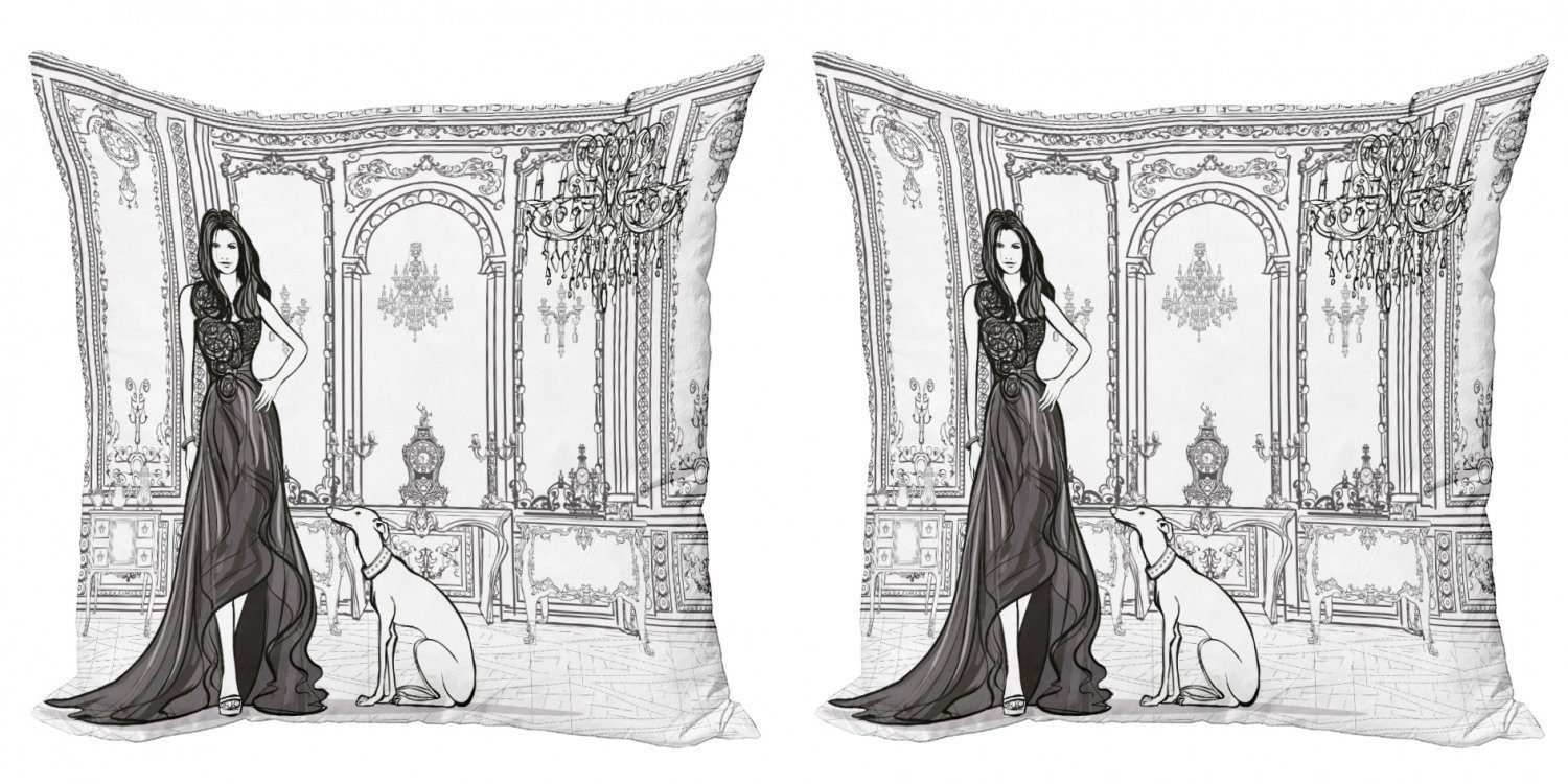Kissenbezüge Modern Accent Doppelseitiger Digitaldruck, Abakuhaus (2 Stück), Teen Zimmer Fashion Frau Victorian