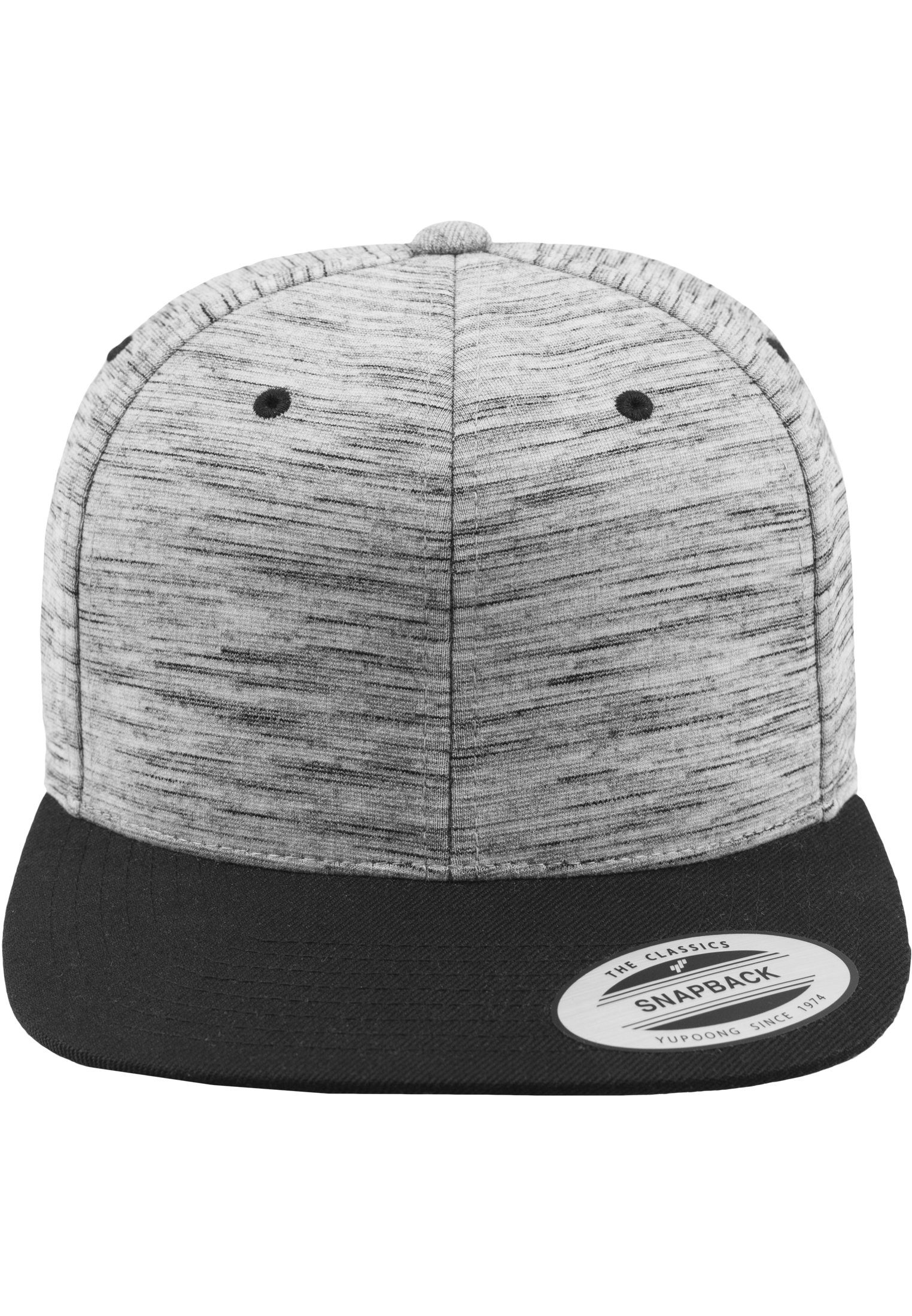 Stripes Snapback Melange 6089SC Flex Melange Crown Cap blk/gry Stripes Flexfit Crown Snapback