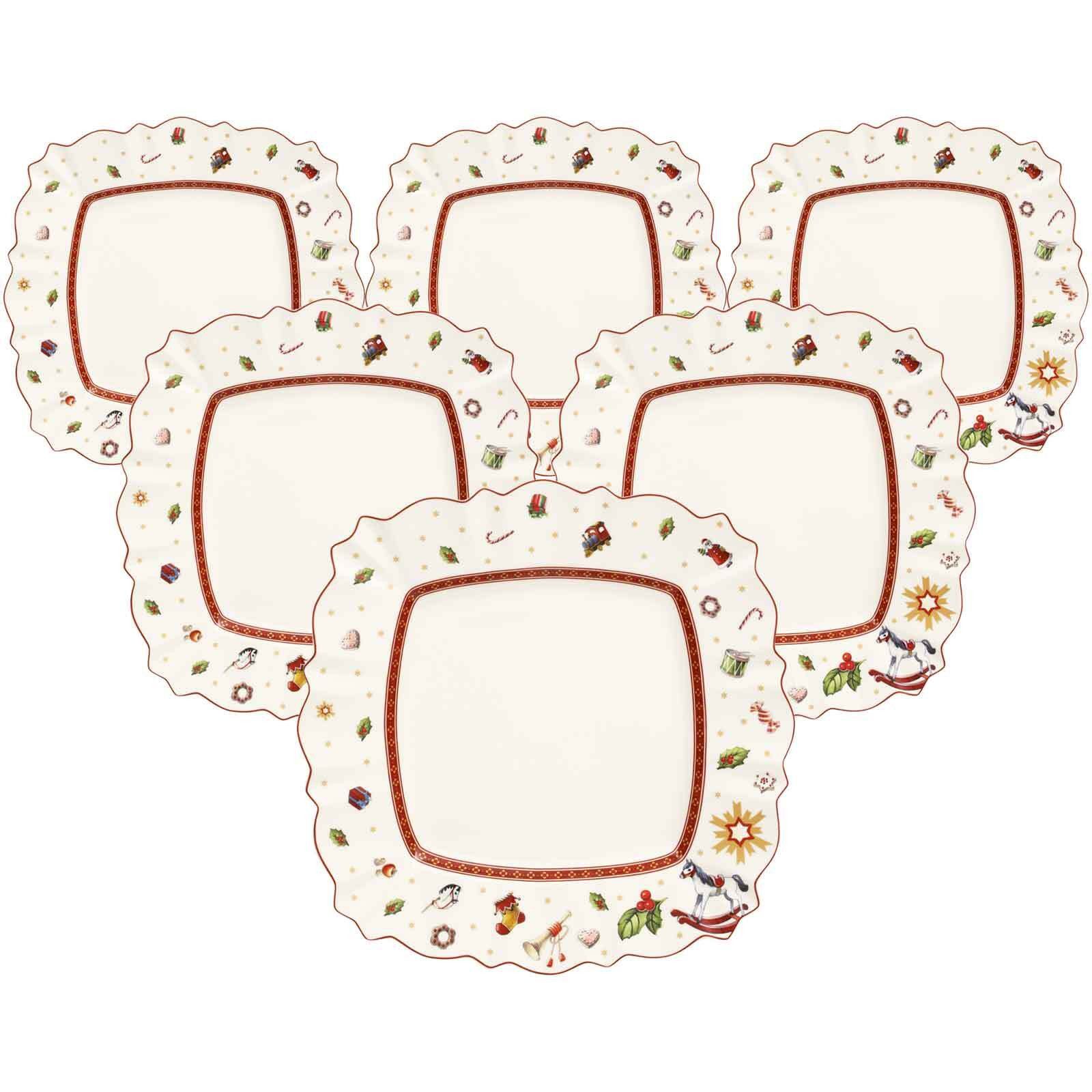 Villeroy & Boch Speiseteller Toy's Delight Speiseteller 28 x 28 cm 6er Set, (6 St)