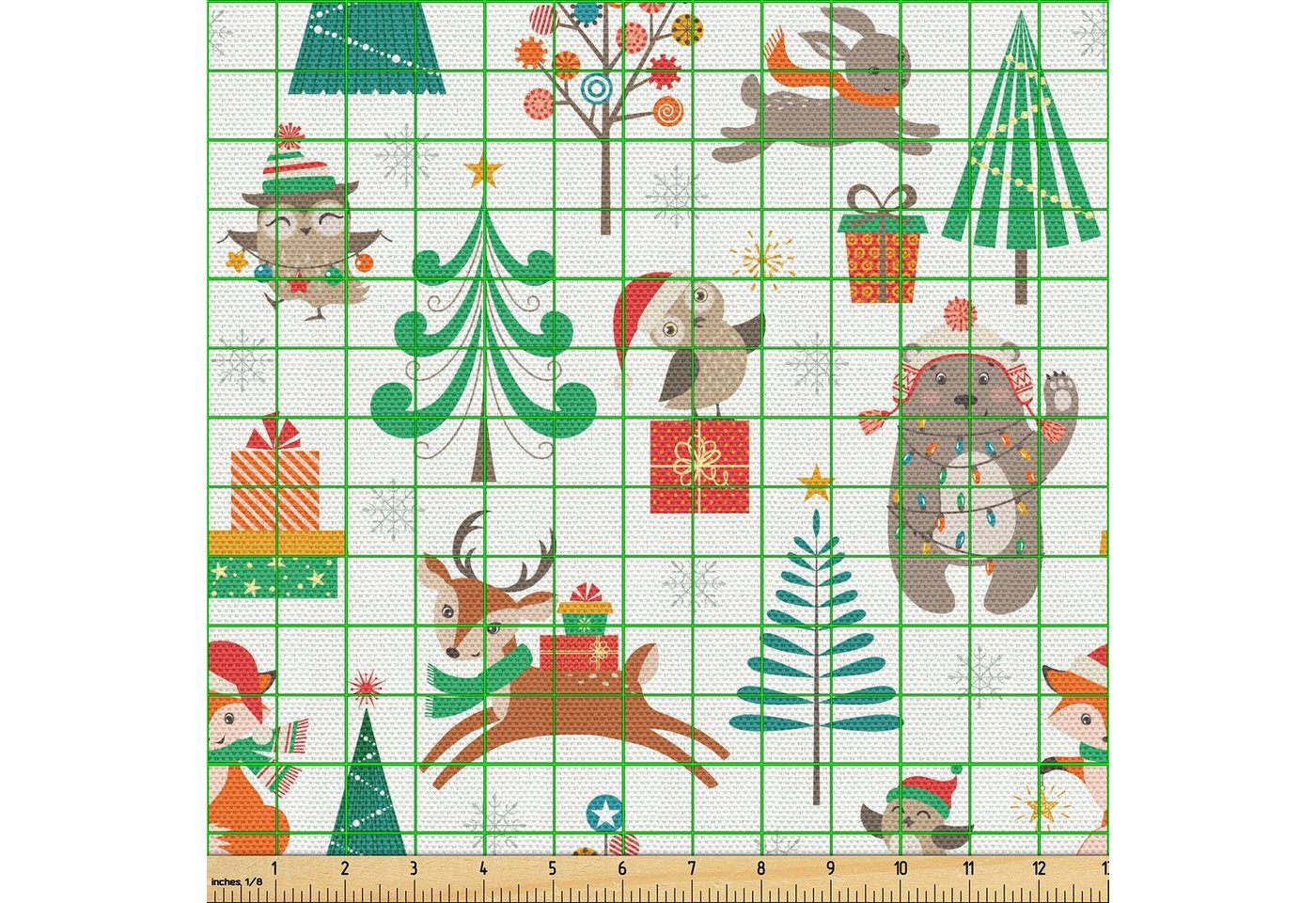Thumbnail - Abakuhaus Stoff Schön Gewebten Stoff für Polster und Wohnaccessoires, Weihnachten Baby-Kind-Thema Weihnachten