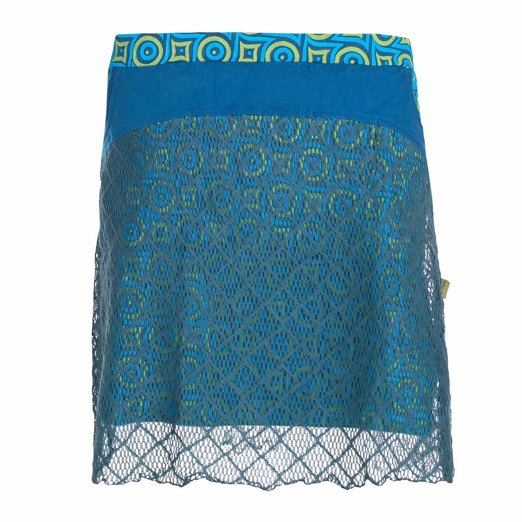 Minirock Damen A-Linie Rock Spitze Bedruckt Baumwolle Jersey