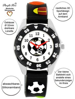 Pacific Time Quarzuhr Kinder Armbanduhr Sport Silikonarmband, Gratis Versand