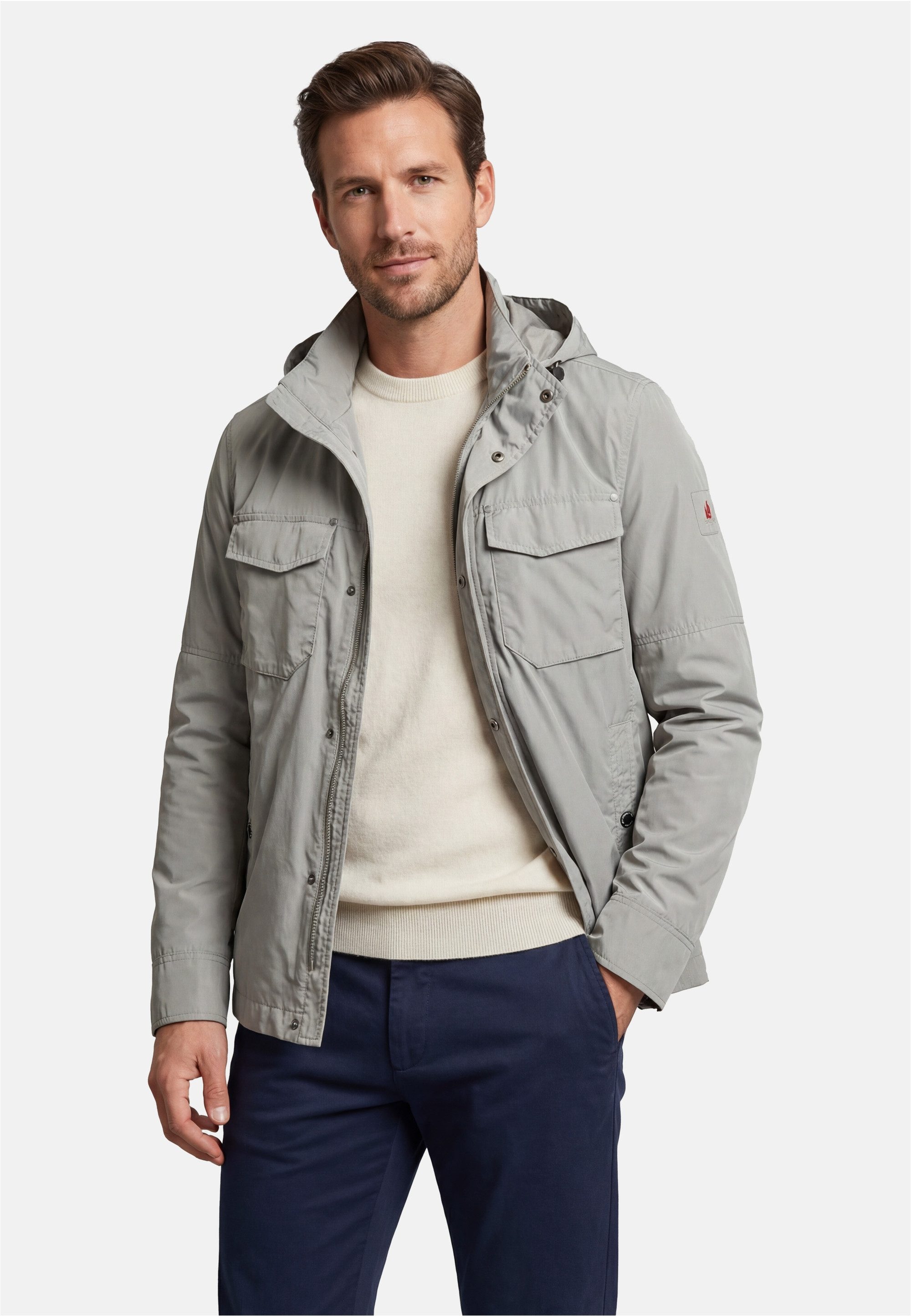 New Canadian Outdoorjacke (1-St) mit Kapuze und verstellbarem Kragen