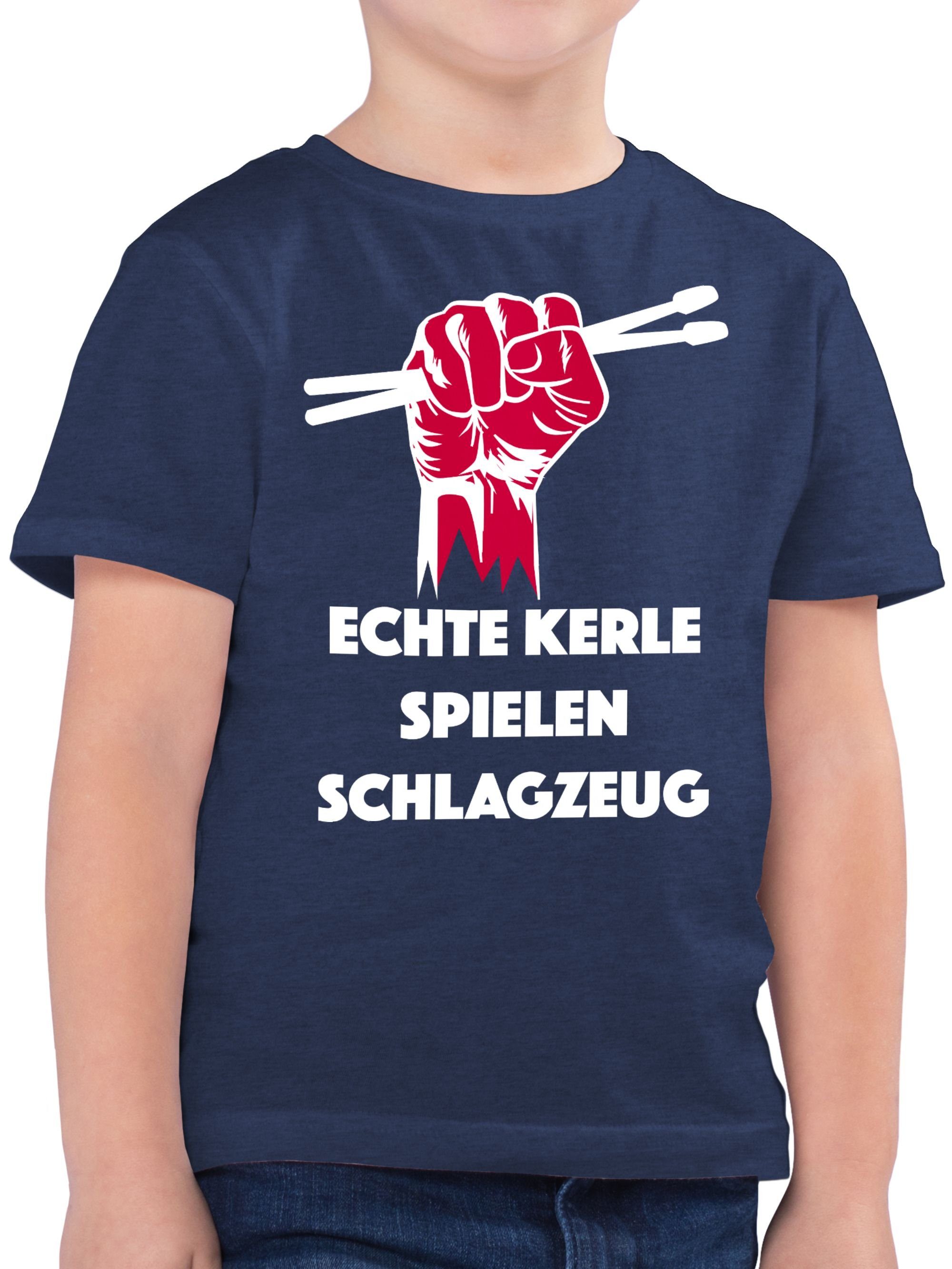 Shirtracer TShirt »Echte Kerle spielen Schlagzeug Statement Sprüche Kinder Jungen Kinder T