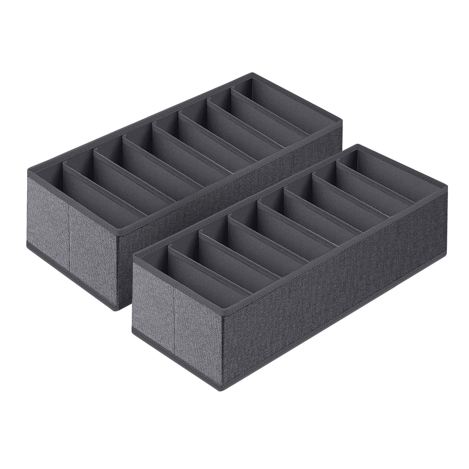Sekey Aufbewahrungsbox Aufbewahrungsbox Set aus Vliesstoff – faltbarer Schubladen, 2 St, 19 × 40 × 11 cm, Organizer für Schrank und Kleiderschrank