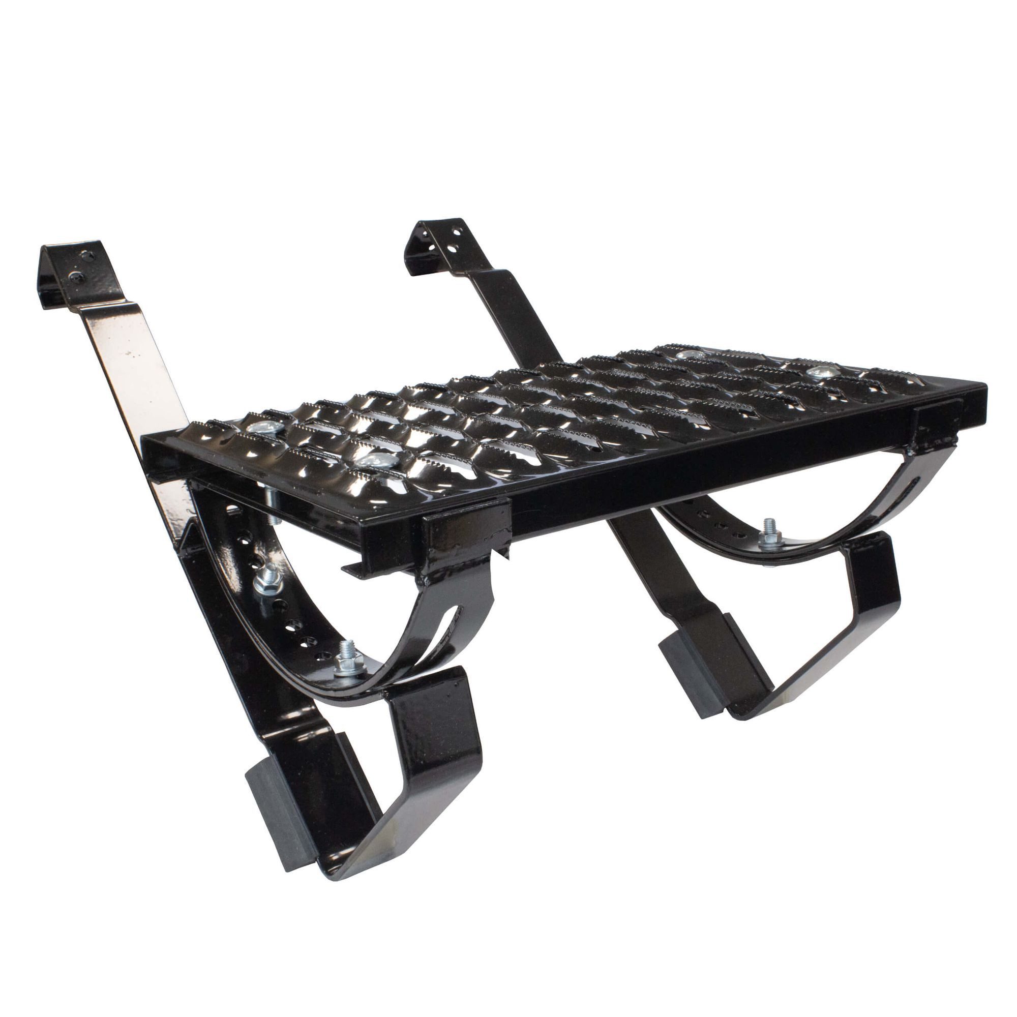 DAPRONA Trittleiter Laufrost Set für gewellte Dachziege (40cm, Schwarz, Dachtritte für Schornsteinfeger), inkl. Montagematerial für sichere Dachbegehung