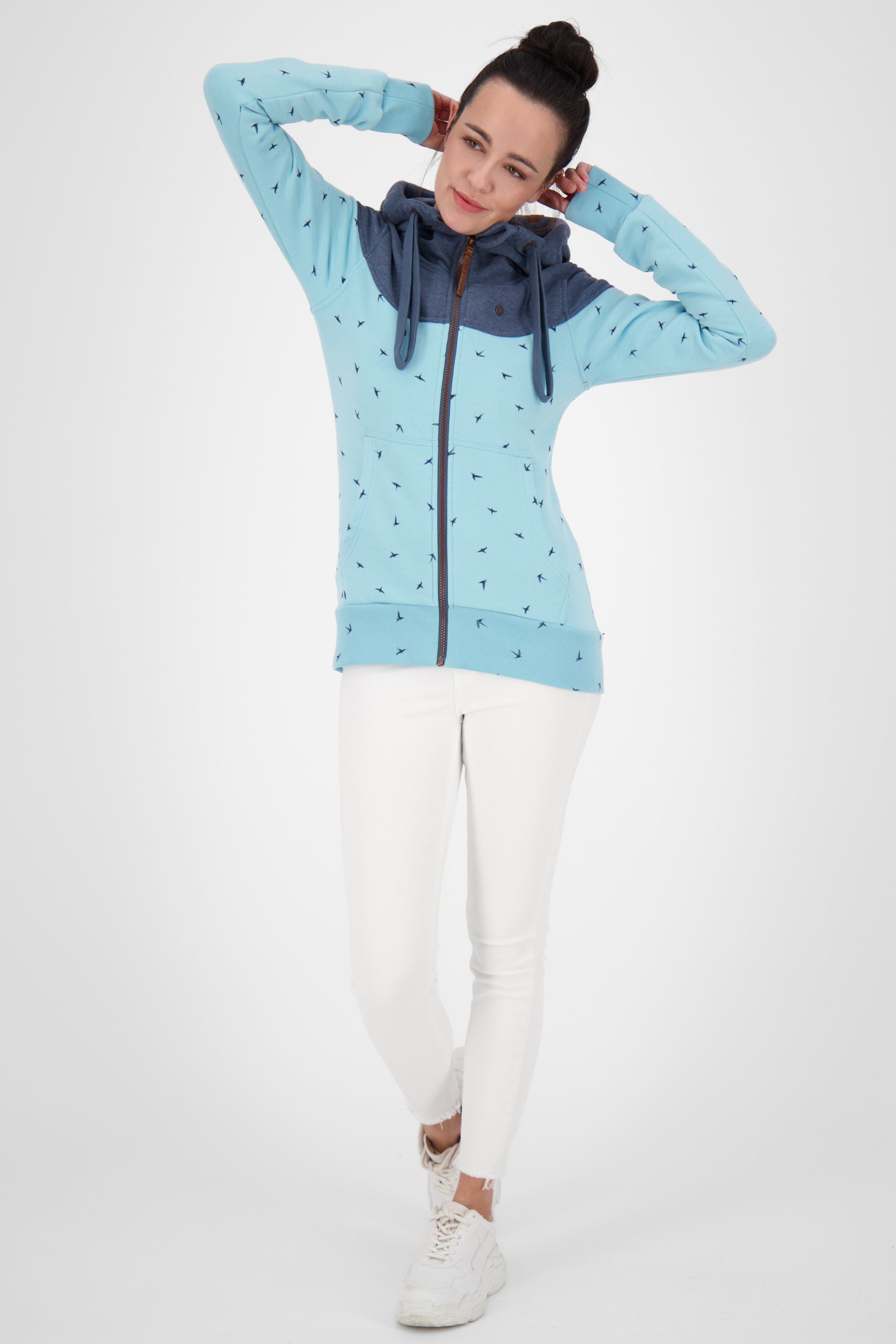 Alife & Kickin ice Damen PalinaAK B Kapuzensweatjacke Sweatjacket Kapuzensweatjacke, melange Sweatjacke