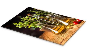 Posterlounge Acrylglasbild Editors Choice, Olivenöl in Flaschen, Küche Fotografie