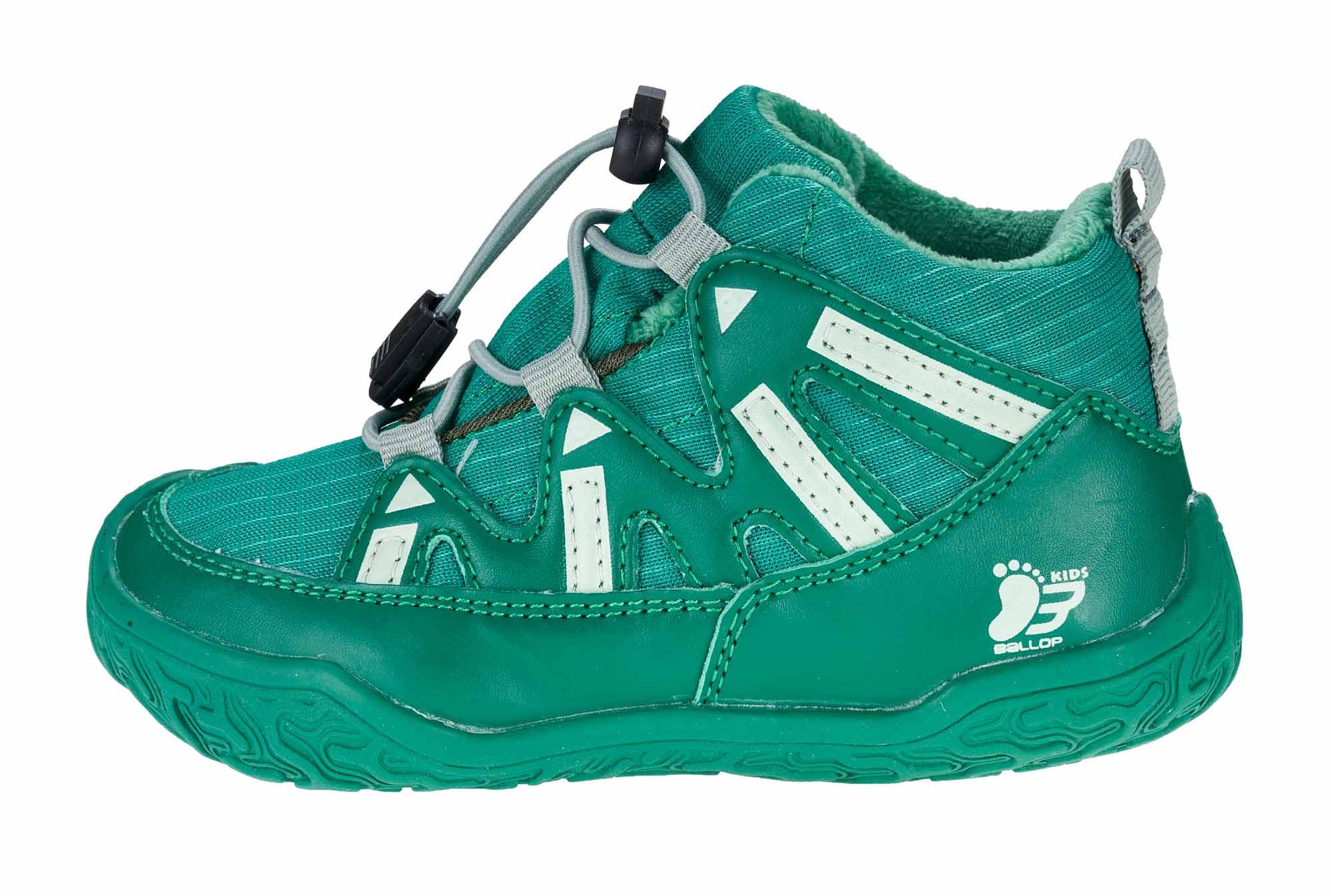 Ballop Sneaker Intense W (flexible Sohle, wasserabweisend) grün Kinder Barfußschuh