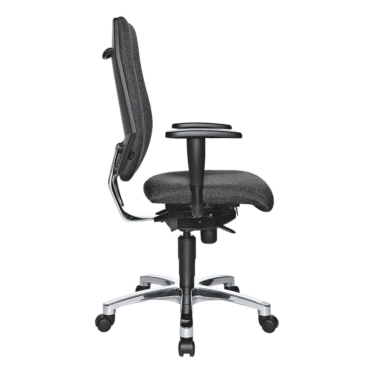 Body-Balance-Tec TOPSTAR Sitness Armlehnen, Schreibtischstuhl anthrazit und Flachsitz mit 30,