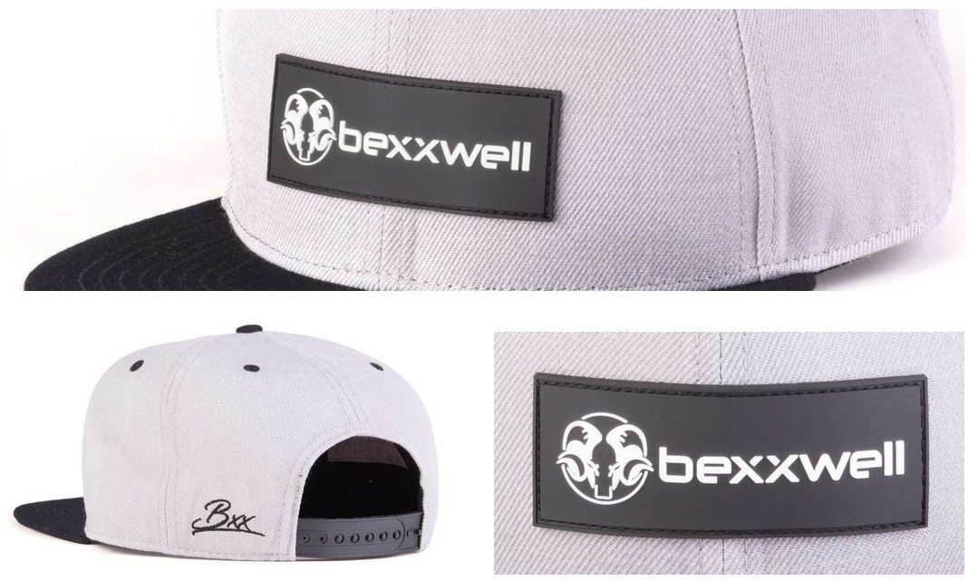 Bexxwell Snapback Cap mit Gummi-Patch (optimale Passform, Unisex)