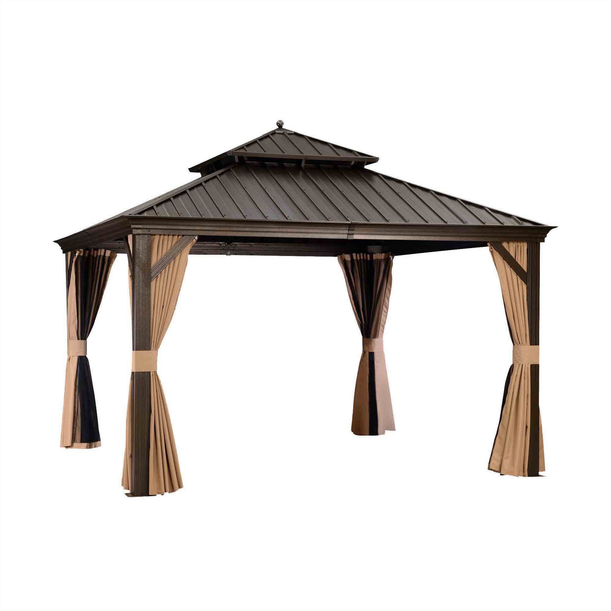 PURPLE LEAF Pavillon Außenbereich Alu Gartenpavillon günstig online kaufen