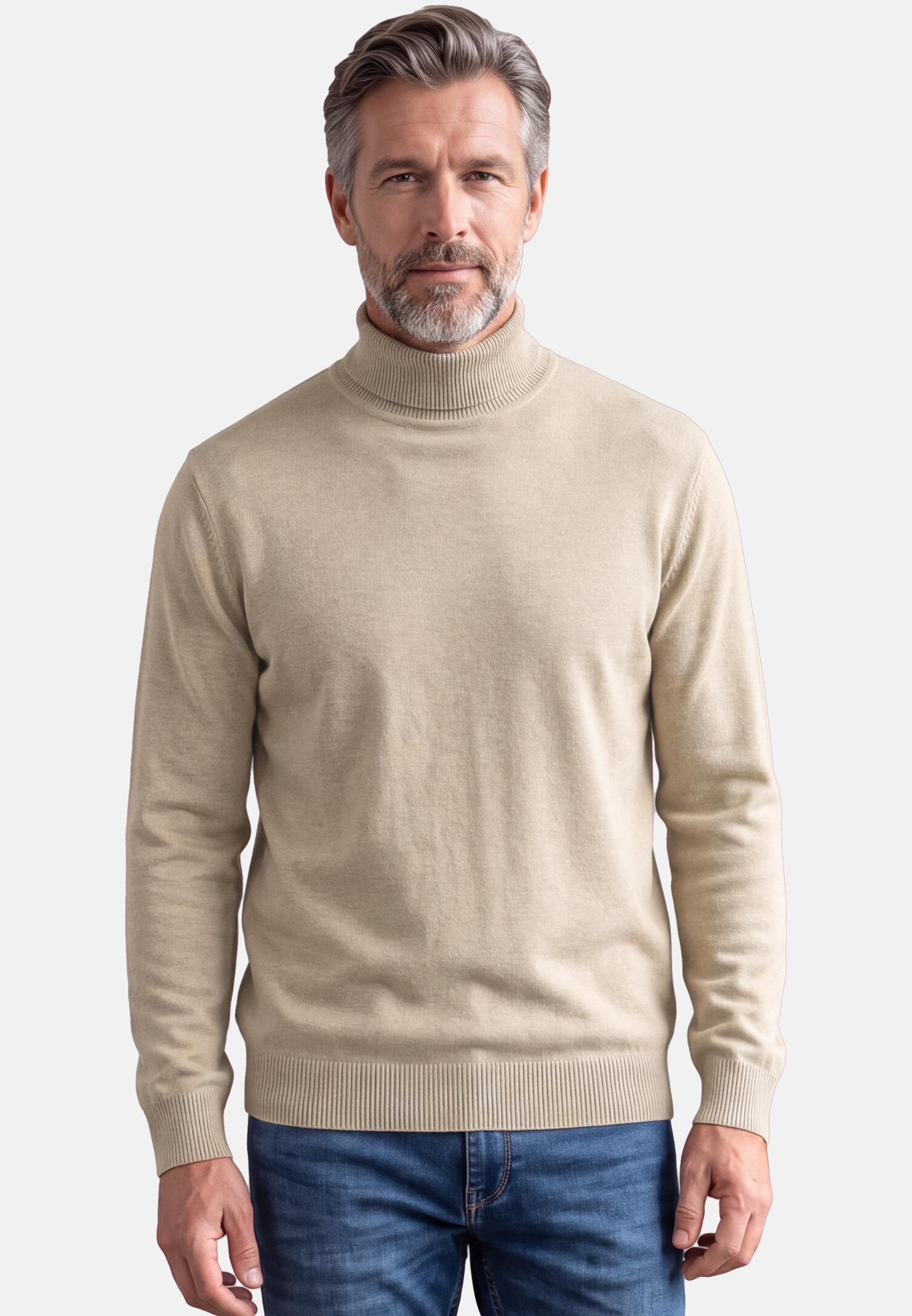 Redmond Rollkragenshirt Basic (1-tlg) Rollkragenshirt - Baumwolle - Atmungsaktiv - Natürliches Material