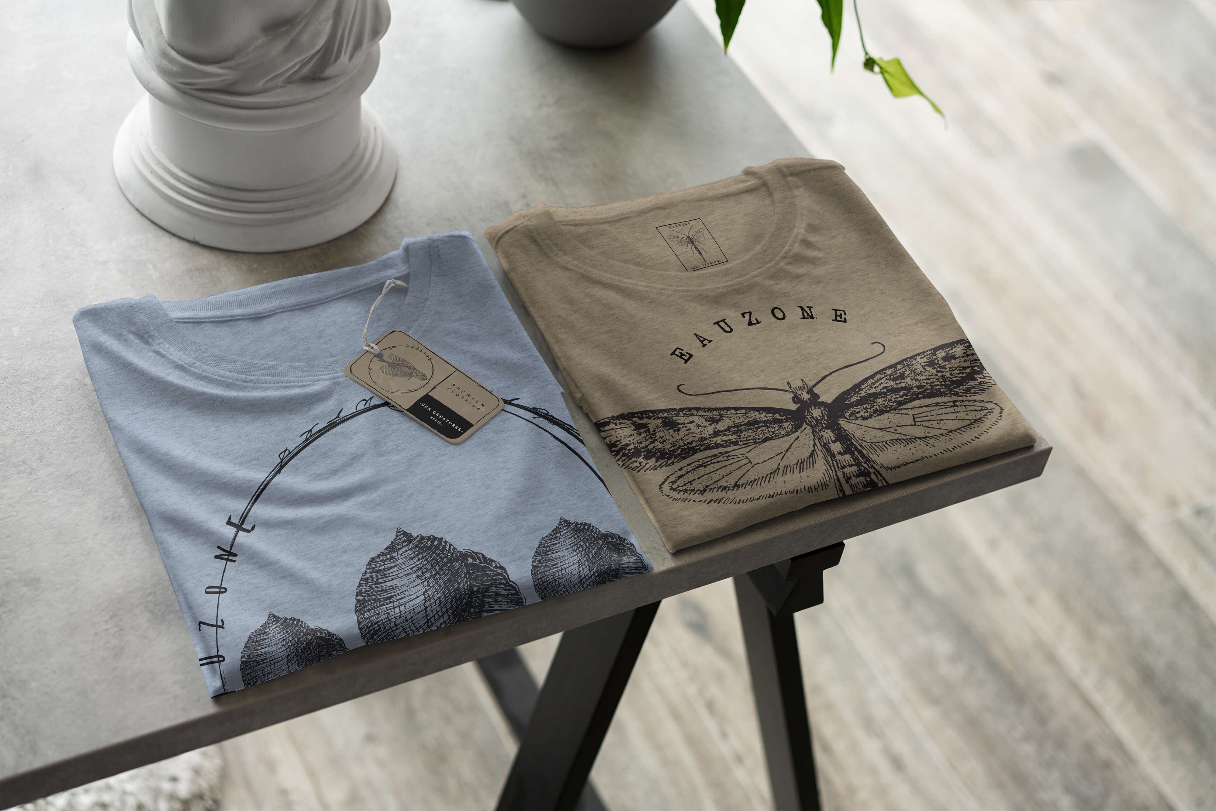 Denim sportlicher Creatures, / Fische Schnitt - T-Shirt T-Shirt Serie: feine Sinus Sea 082 und Stonewash Struktur Tiefsee Sea Art