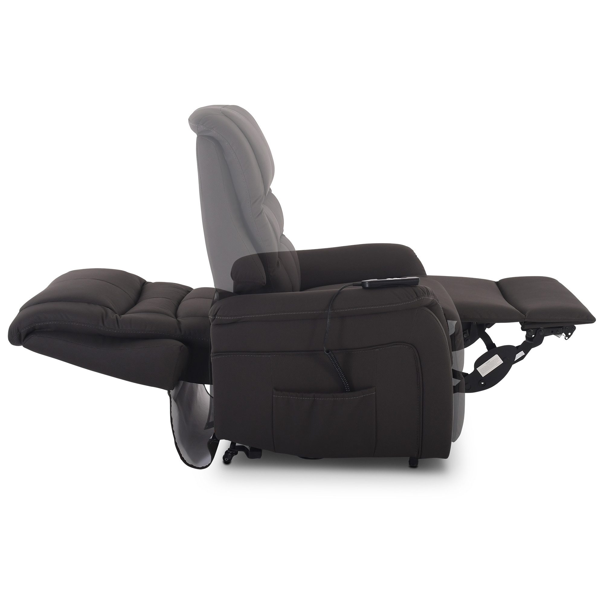 Raburg TV-Sessel Fernsehsessel mit Aufstehhilfe, 120 kg, Relax- & Liegefunktion, Jan, Relaxsessel, elektrisch mit Fernbedienung, 2× Motoren