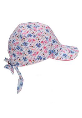 Sterntaler® Baseball Cap Baseball-Cap (1-St) Baseball- Cap Girls Cap für Girls, Baseball-Cap in Rosa - Cap für Kinder, Basecap mit Gummi und Schleife, gefüttert mit UV-Popeline, UV50+ Baseball Caps bedruckt mit Blumen und Streifen