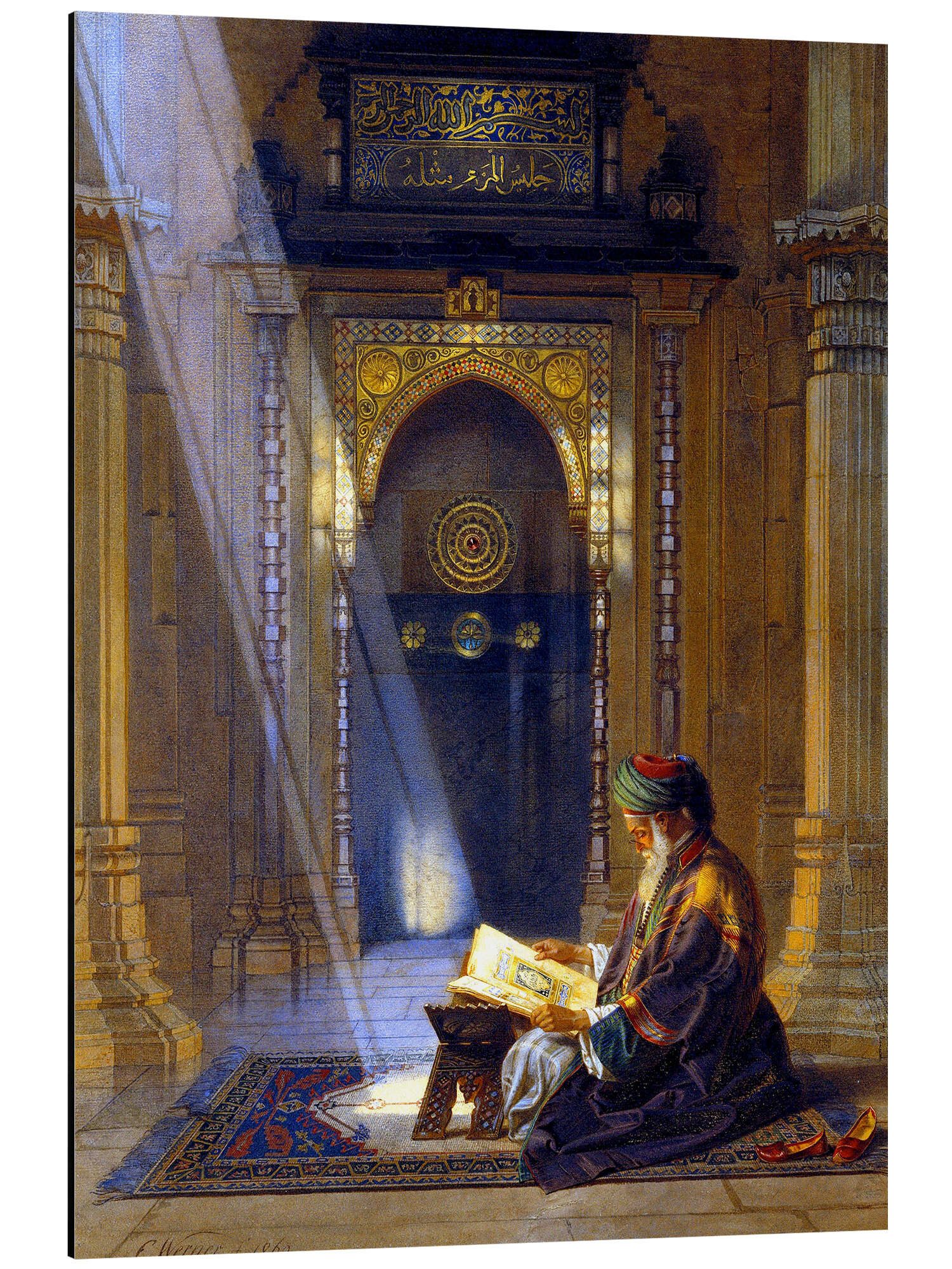 Posterlounge Wandbild In der Moschee, Carl Friedrich Heinrich Werner, erhältlich als Poster, Leinwandbild, Wandsticker oder Acrylglasbild