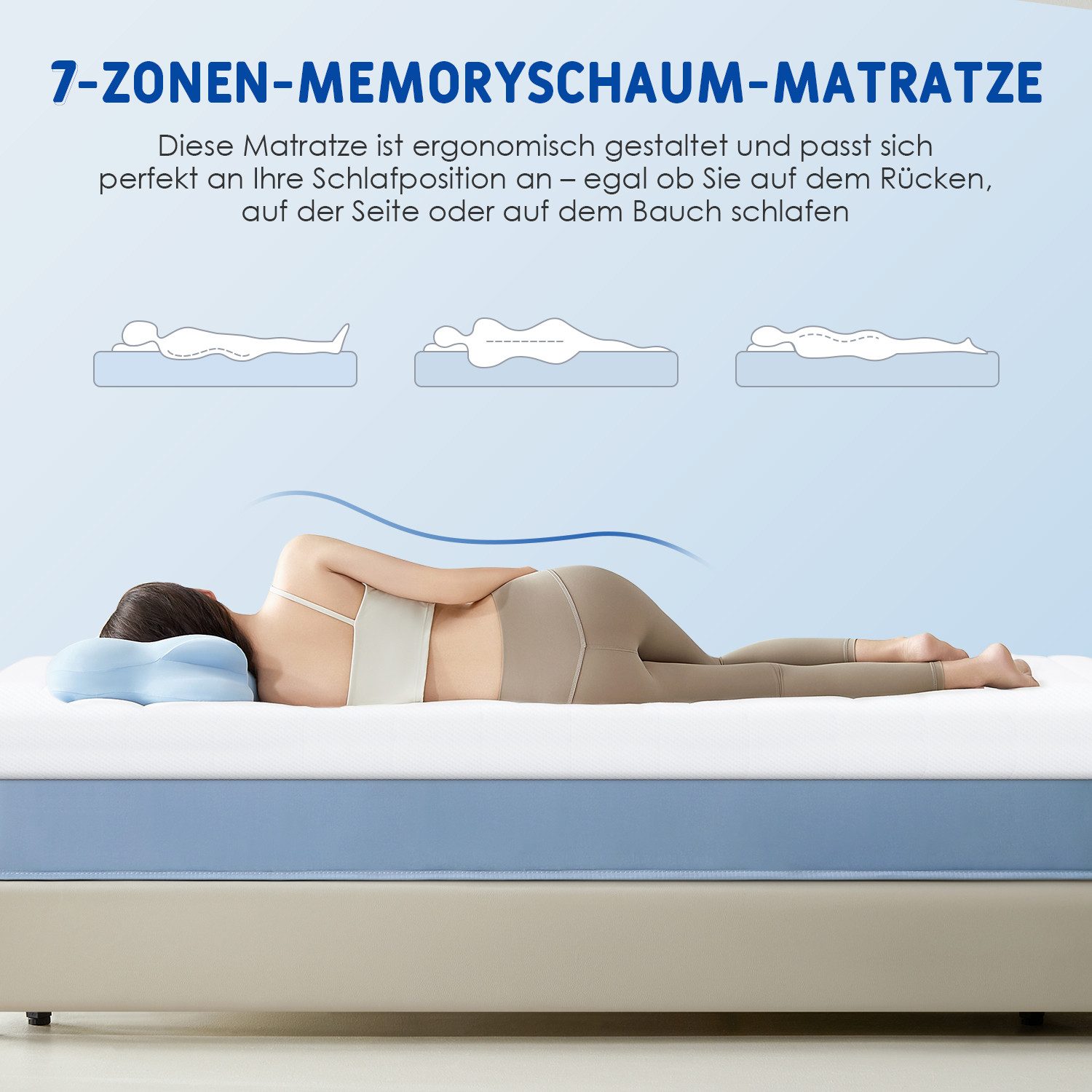 Hiazurm, Topper Topper Matratzentopper 7-Zonen Komfort, 8cm, 4 cm hoch, (At günstig online kaufen