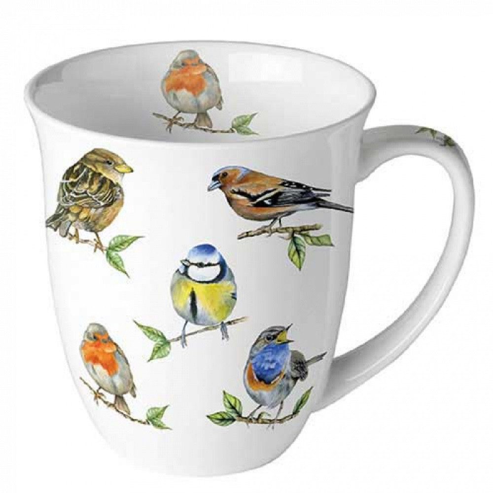 Becher Vogelarten Mug Rotkehlchen, Spatzen, Meisen Kollektion