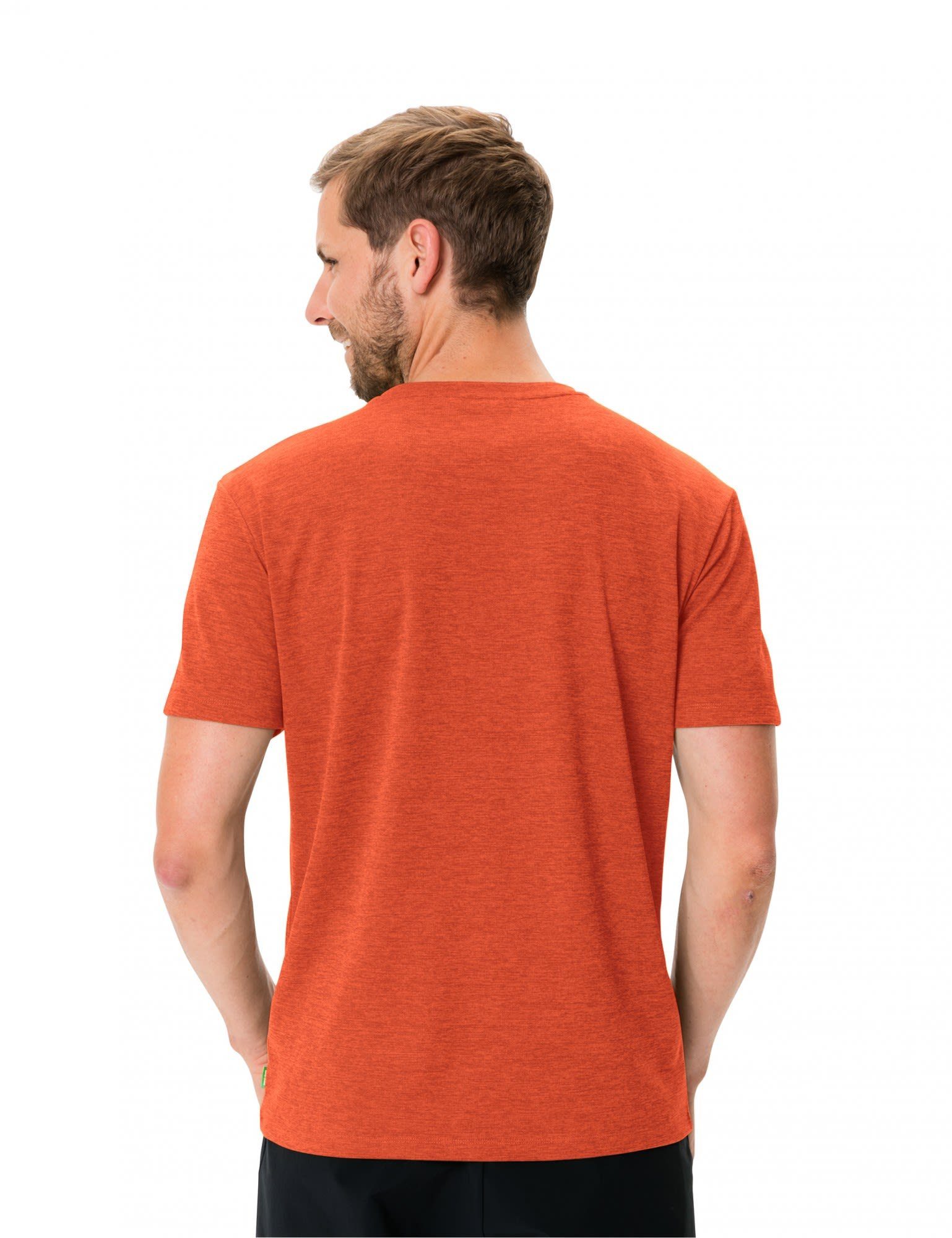 Mens Red VAUDE T-shirt Glowing Herren Kurzarm-Shirt Essential T-Shirt Vaude
