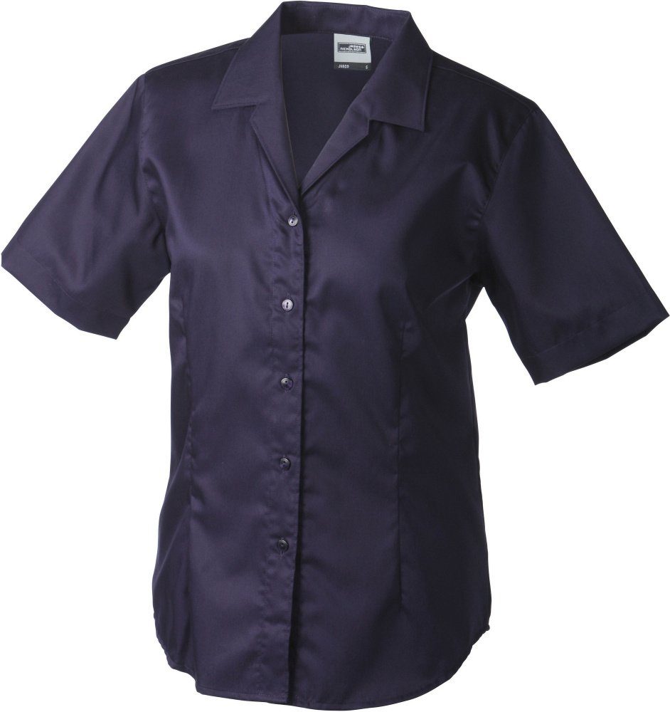 James & Nicholson Kurzarmbluse Pflegeleichte Damen Bluse mit Easy Care Ausrüstung JN609