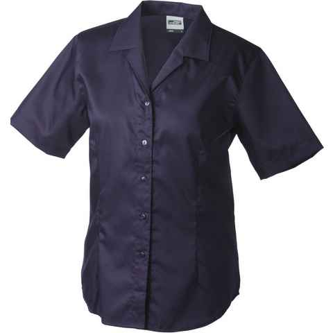 James & Nicholson Kurzarmbluse Pflegeleichte Damen Bluse mit Easy Care Ausrüstung JN609