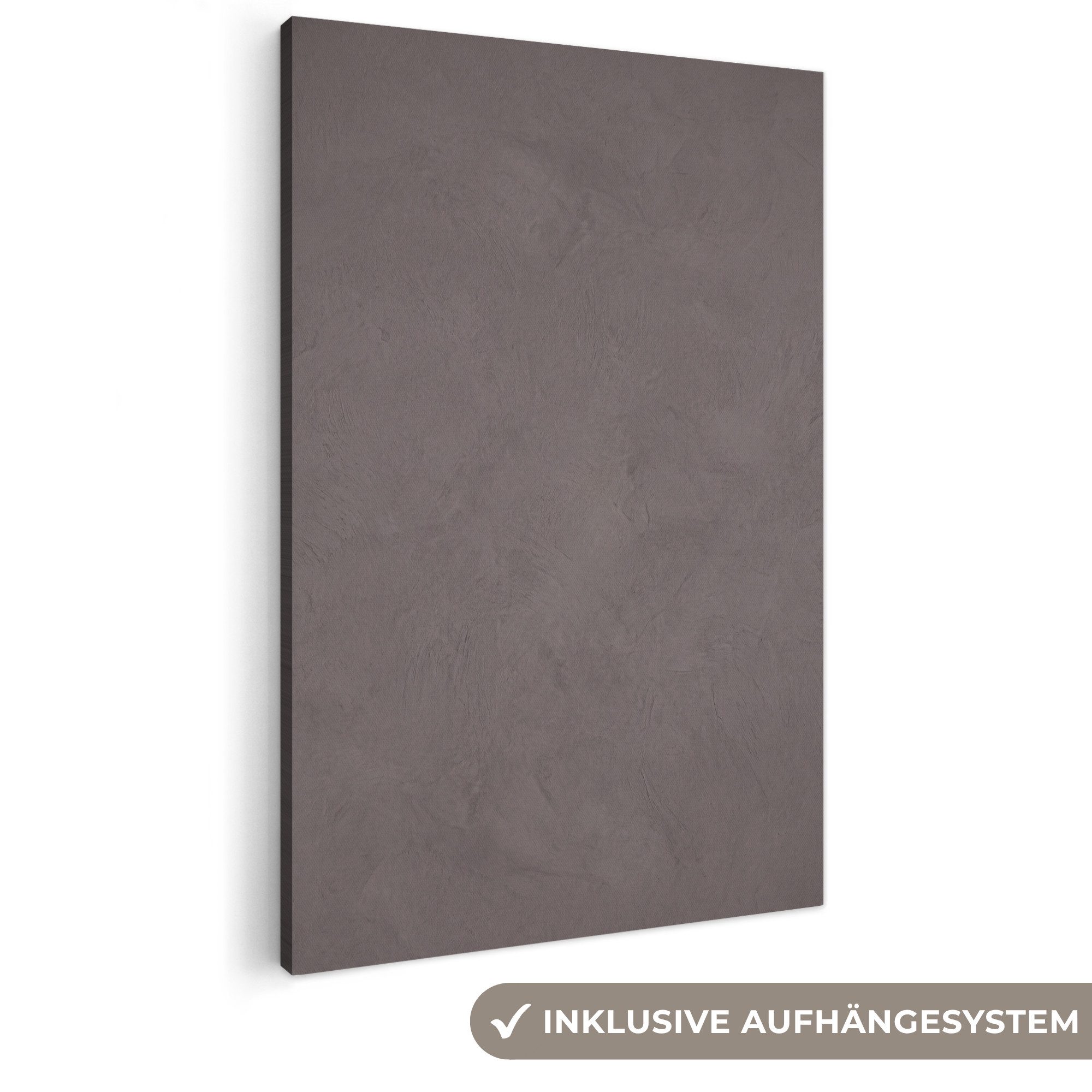 OneMillionCanvasses® Leinwandbild Textur – Grau – Modern – Abstrakt – Oberfläche, Fotodruck (1 St), Bilder groß Wohnzimmer Schlafzimmer 80x120 cm